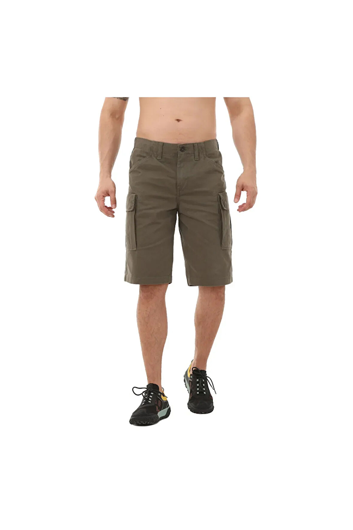 B0A5U1BA581-R Timberland Twill Cargo Short Erkek Şort Ve Kapri Yeşil
