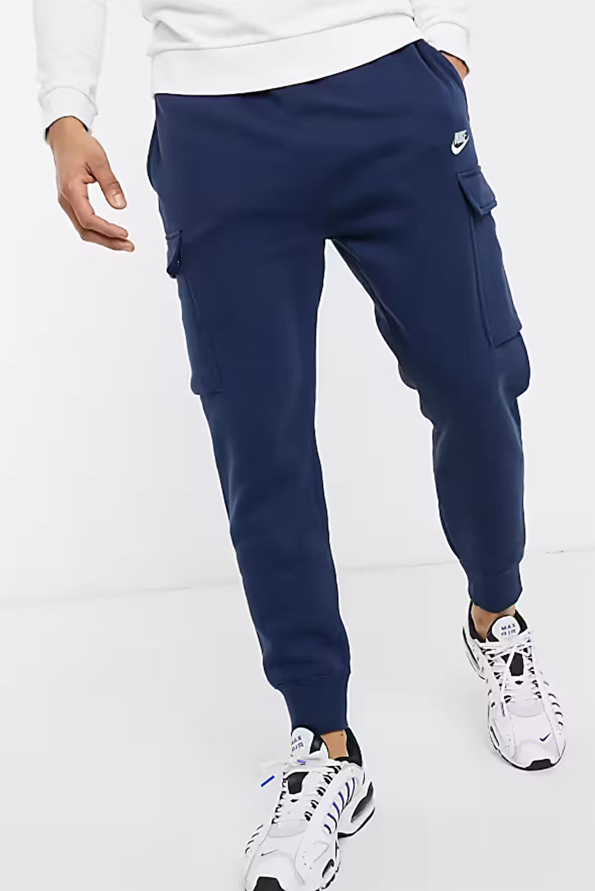 Nike Sportswear Clup Fleece Pamuklu Lacivert Erkek Kargo Eşofman Altı