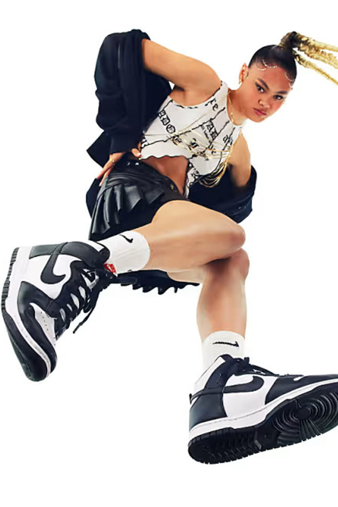 Nike Dunk High Panda Black & White Kadın Günlük Spor Ayakkabı