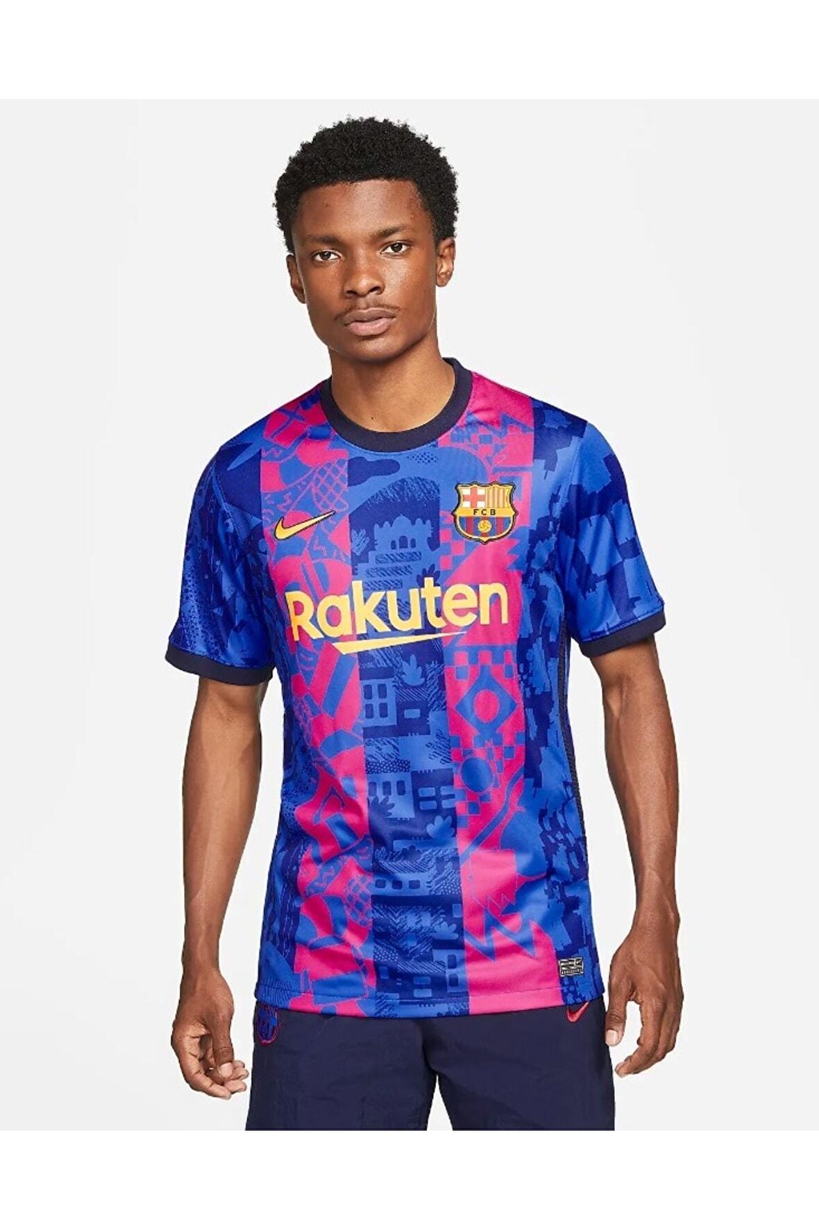 Fc Barcelona 2021/22 Stadyum Üçüncü Dri-fıt Erkek Futbol Forması