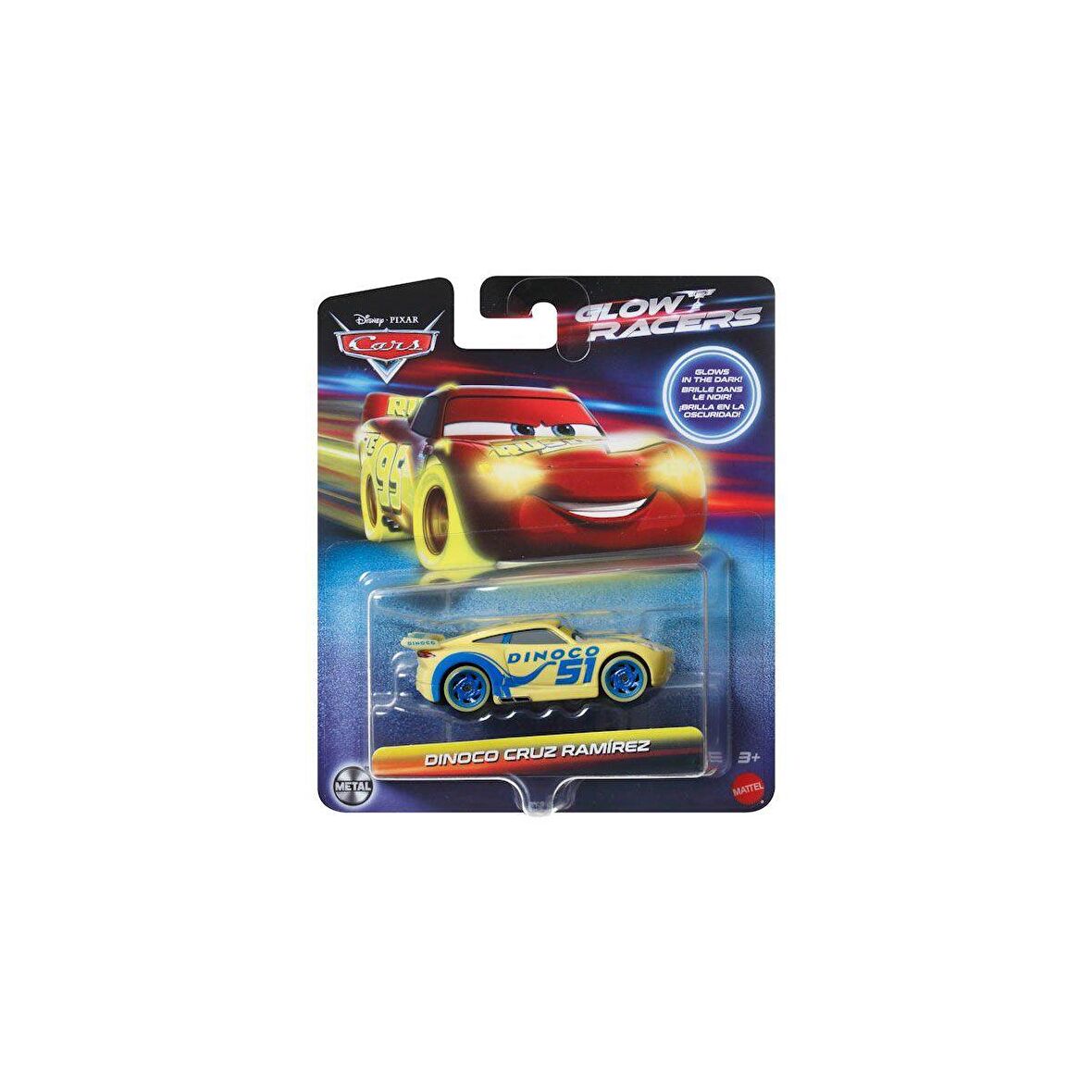 FABBATOYS Cars Karanlıkta Parlayan Yarışçılar Tekli Karakter Araçlar