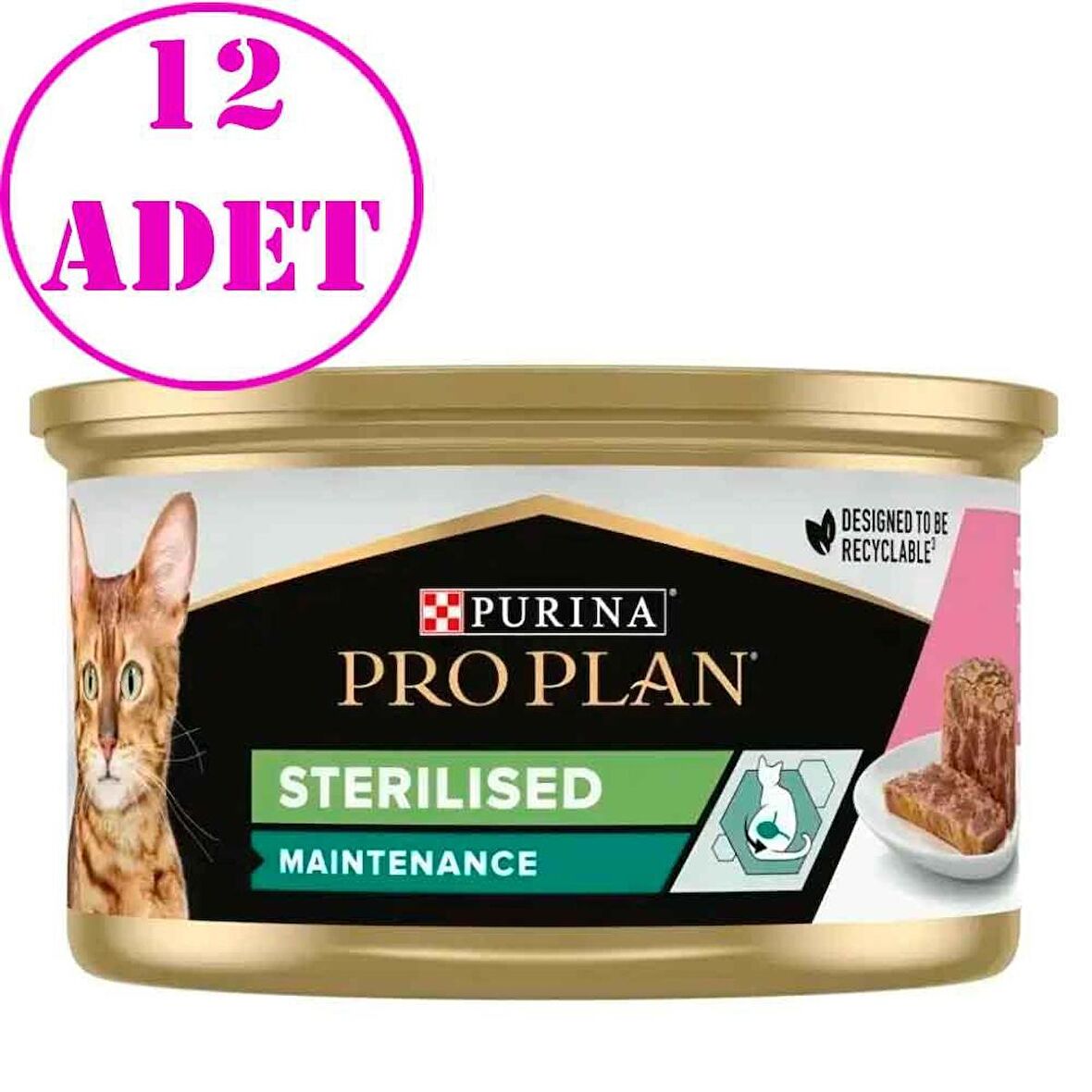 Proplan Kedi Konservesi Ton Balıklı ve Somonlu Kısırlaştırılmış 85 Gr 12 AD