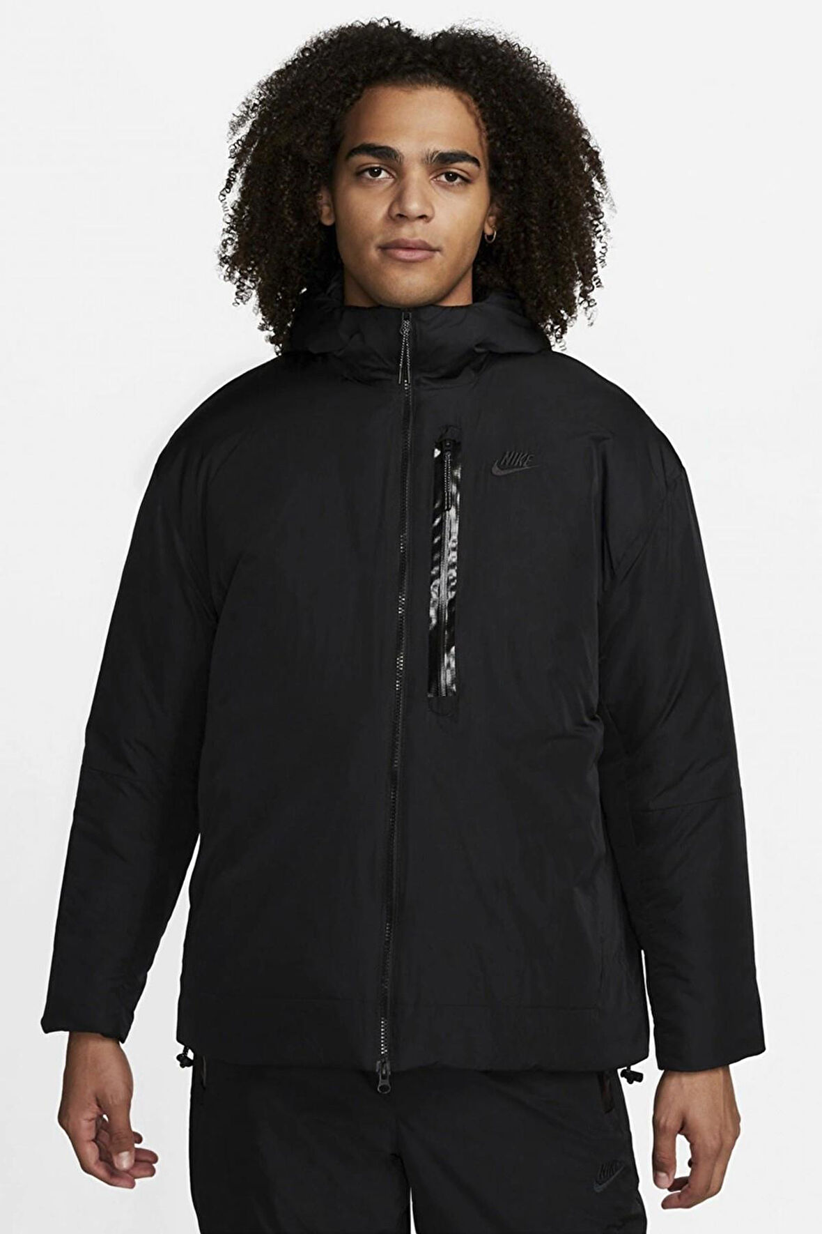 Nike Sportswear Therma-Fit Woven Tech+ Insulated Full-Zip Hoodie Erkek Ceket