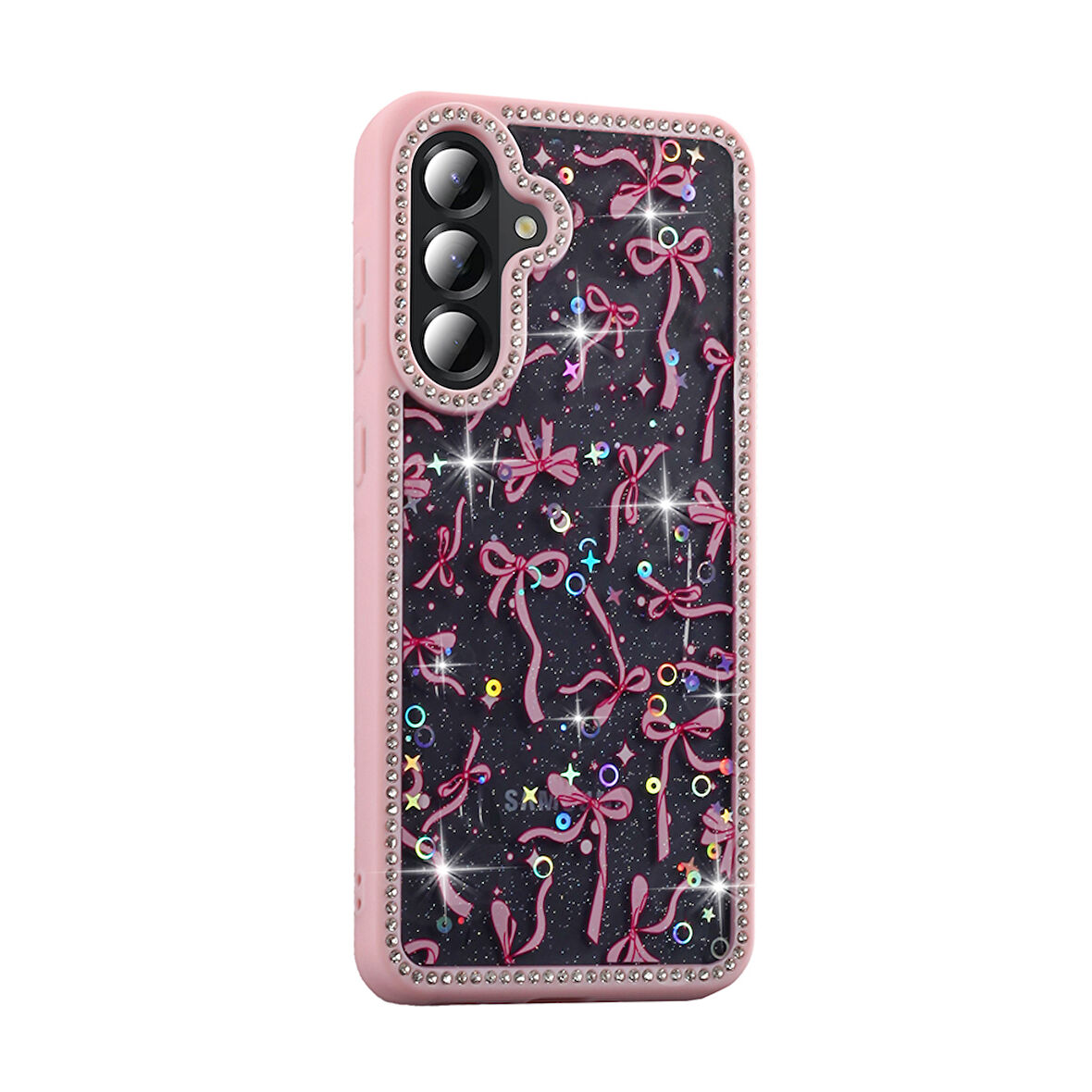 Gpack Samsung Galaxy A36 uyumlu Kılıf Simli ve Taşlı Dizayn Azra Kapak