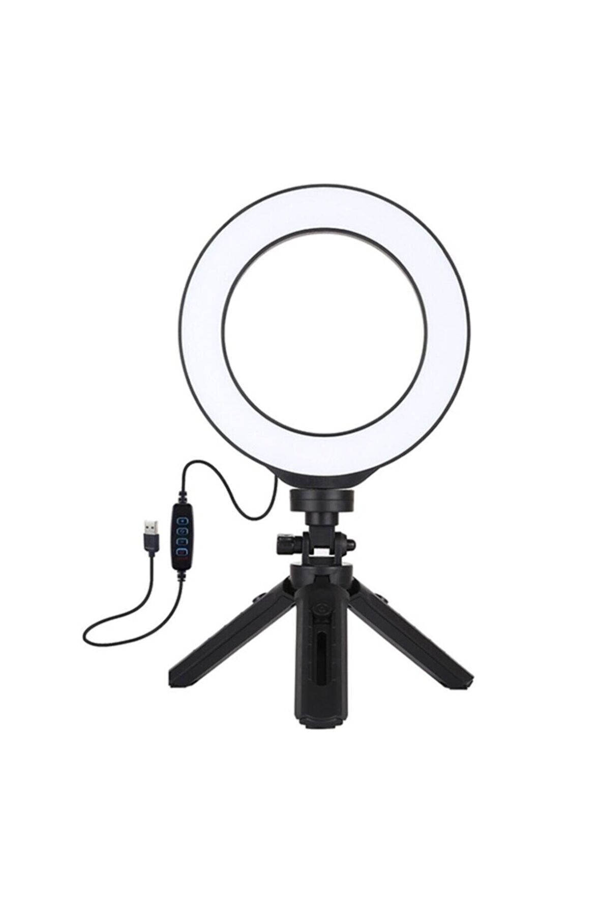 Puluz 6.2 Inch Ring Light Led Işık 16cm Stand Youtuber Çekim Işığı Siyah