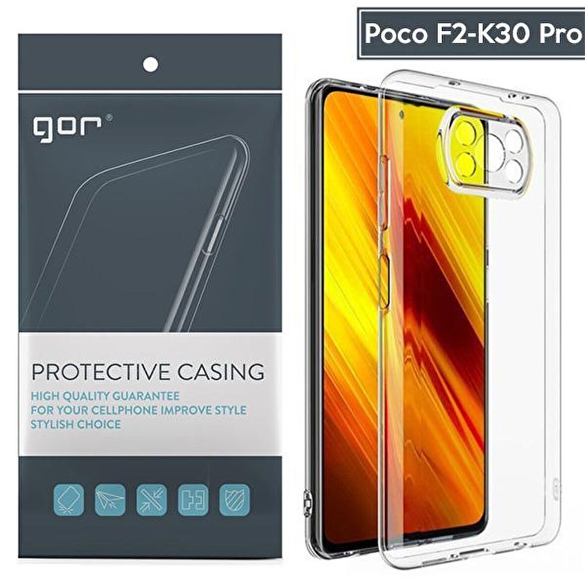 GOR Xiaomi Poco X3  Şeffaf Kamera Korumalı Ultra Slim Tpu Kılıf