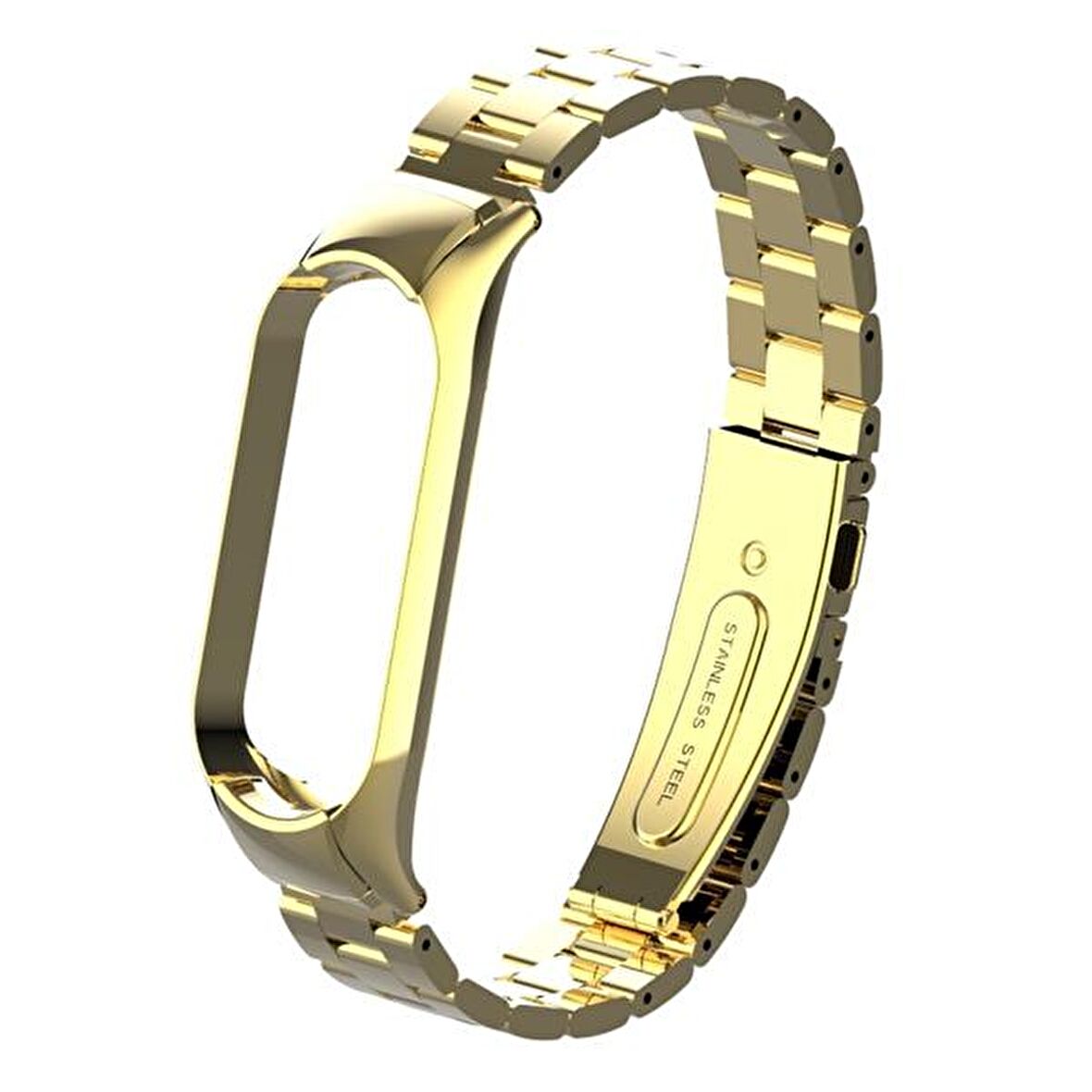 Xiaomi Mi Band 5 Stainless Steel 3 Bakla Çelik Kayış Kordon GOLD