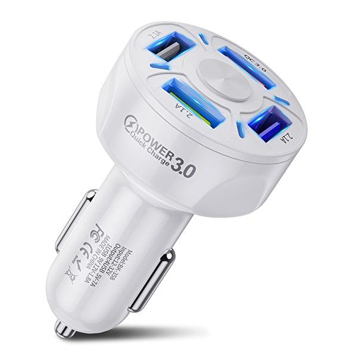 USLİON QC3.0 4- Port Çıkışlı Çoklu Usb Araç Şarjı Şarj Aleti