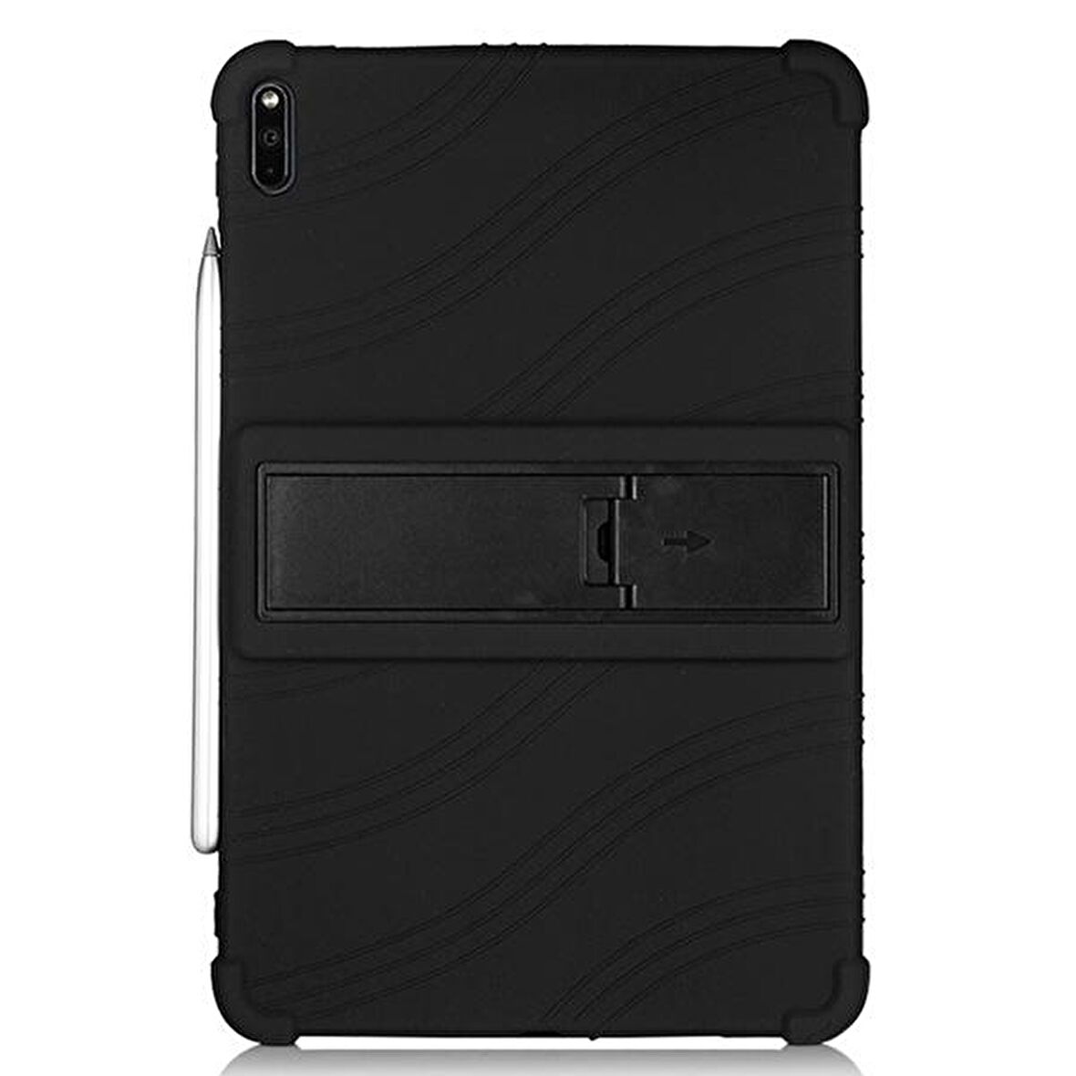 ALLY Huawei MatePad Pro 10.8 İnç Standlı Silikon Kılıf SİYAH