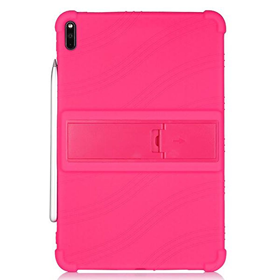 ALLY Huawei MatePad Pro 10.8 İnç Standlı Silikon Kılıf FUŞYA