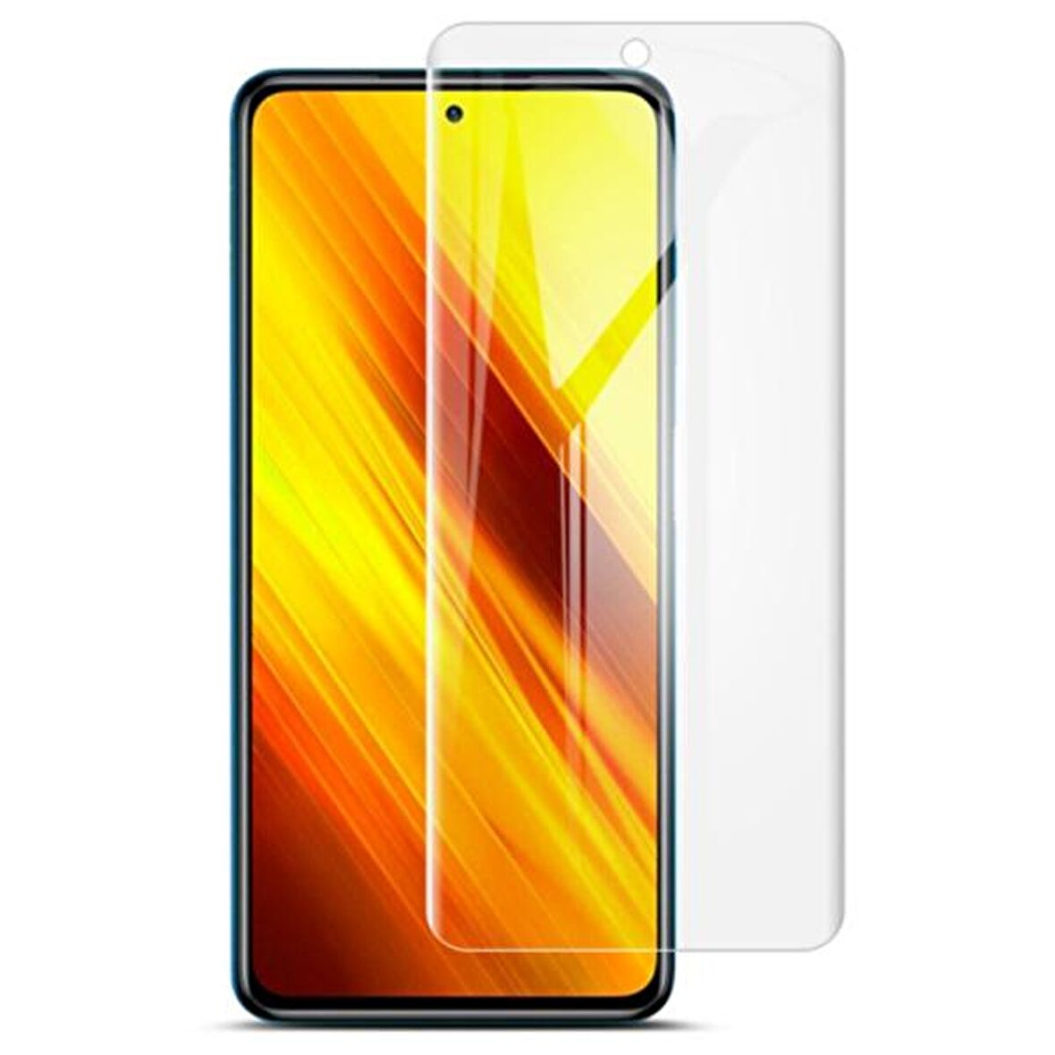 Xiaomi Poco X3 Full Kaplama Hidrojel Film Ekran Koruyucu ŞEFFAF