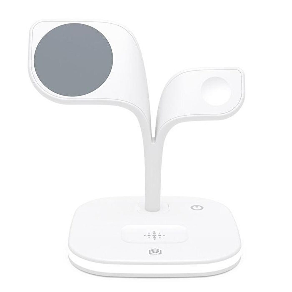 Ally 5in1 iPhone 13-12 Apple Watch Uyumlu Tutucu Kablosuz Şarj İstasyonu Hızlı Şarj Standı LED Işıklı BEYAZ 