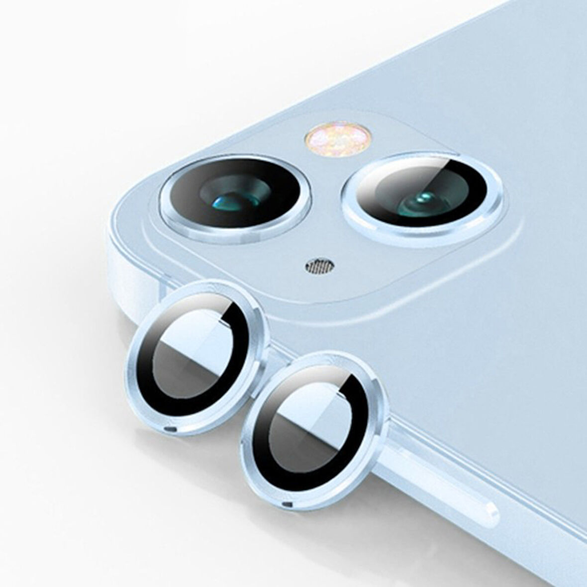 ALLY iPhone 15/15 Plus Tempered Kamera Lens Koruma Cami