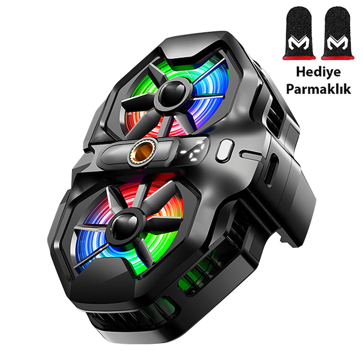 MEMO DL21  Yarı İletken Arka Klipsli Çift Fanlı Soğutma Radyatörü PUBG Oyun Soğutucu iOS Android