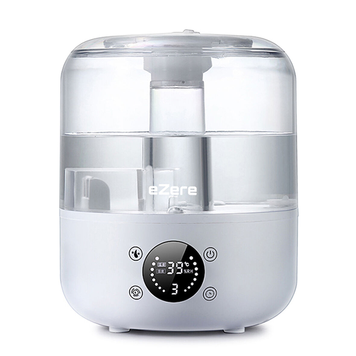 Ezere TH-413 Akıllı Dijital Hava Nemlendirici | 3L Kapasite, Dokunmatik Panel, Uzaktan Kumanda, Sessiz Çalışma