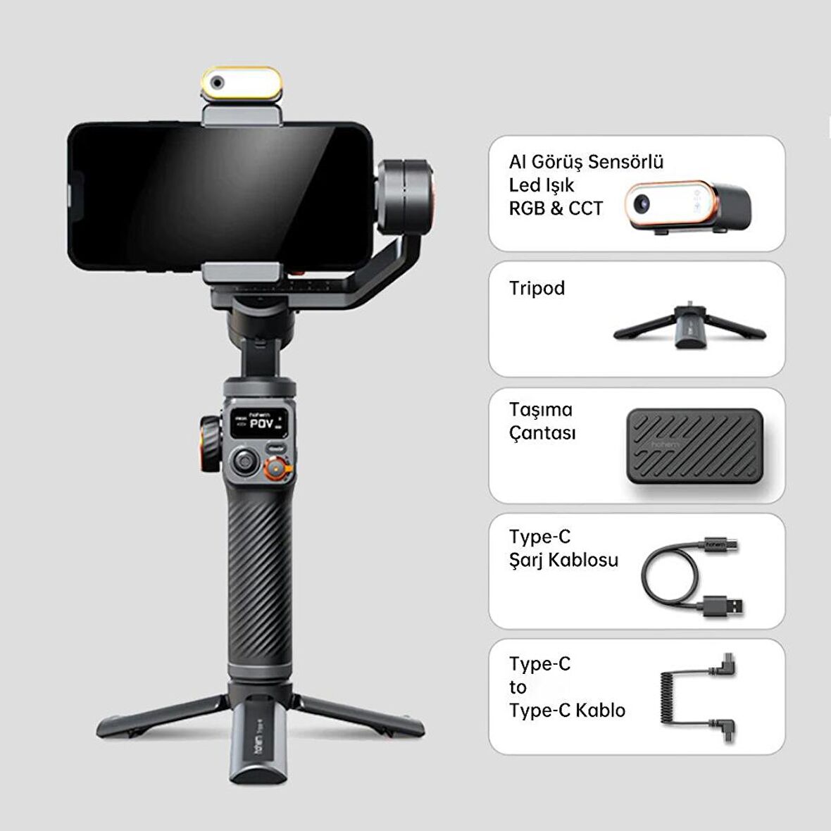 Hohem iSteady M6 Kit Akıllı Telefon Görüntü Sabitleyici Gimbal