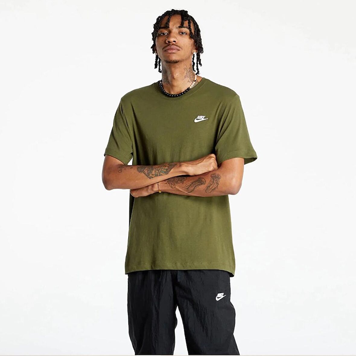 Nike Sportswear Club Yeşil Erkek Tişört AR4997-327