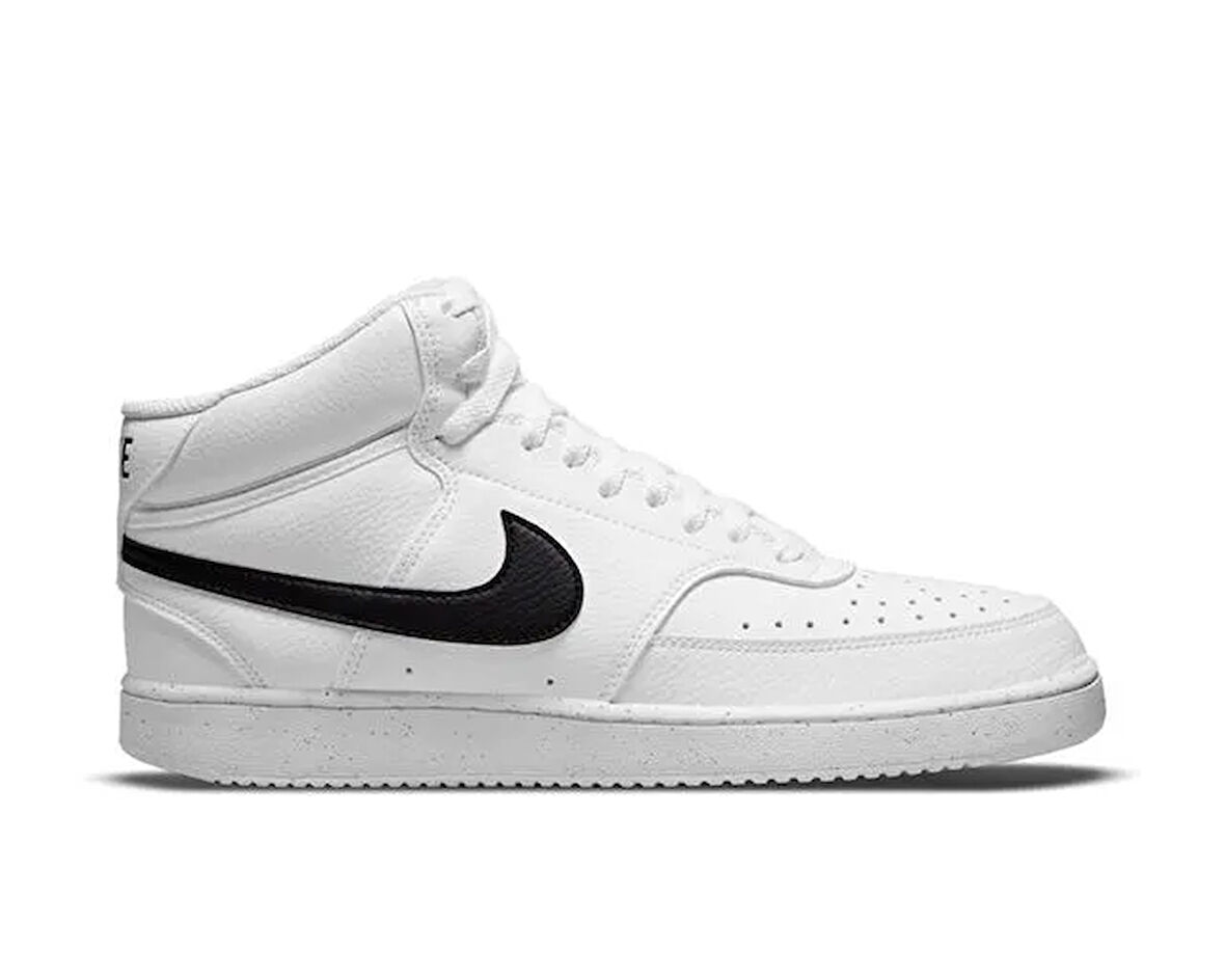 Nike Ayakkabı Günlük Court Vision Mid Erkek Spor Ayakkabı BEYAZ