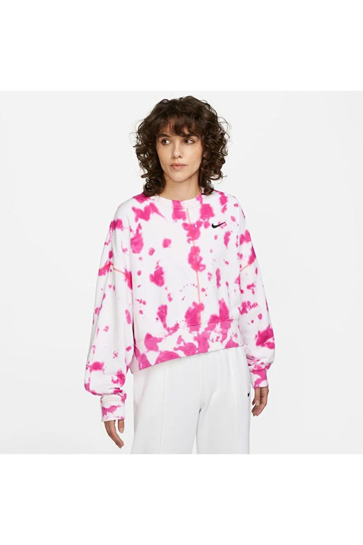 Sportswear Fleece Tie Dye Crew (OVERSİZE) Kadın Sweatshirt-dm6357-621