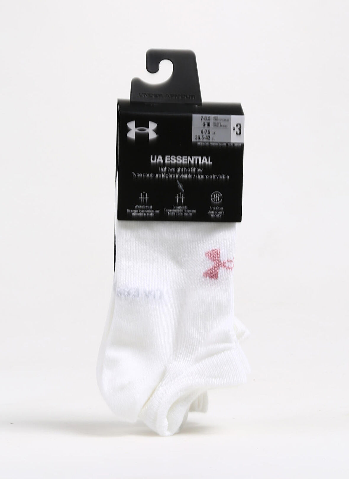 Under Armour Beyaz Unisex Çorap 1361459-100 UA Essential No Show 3p