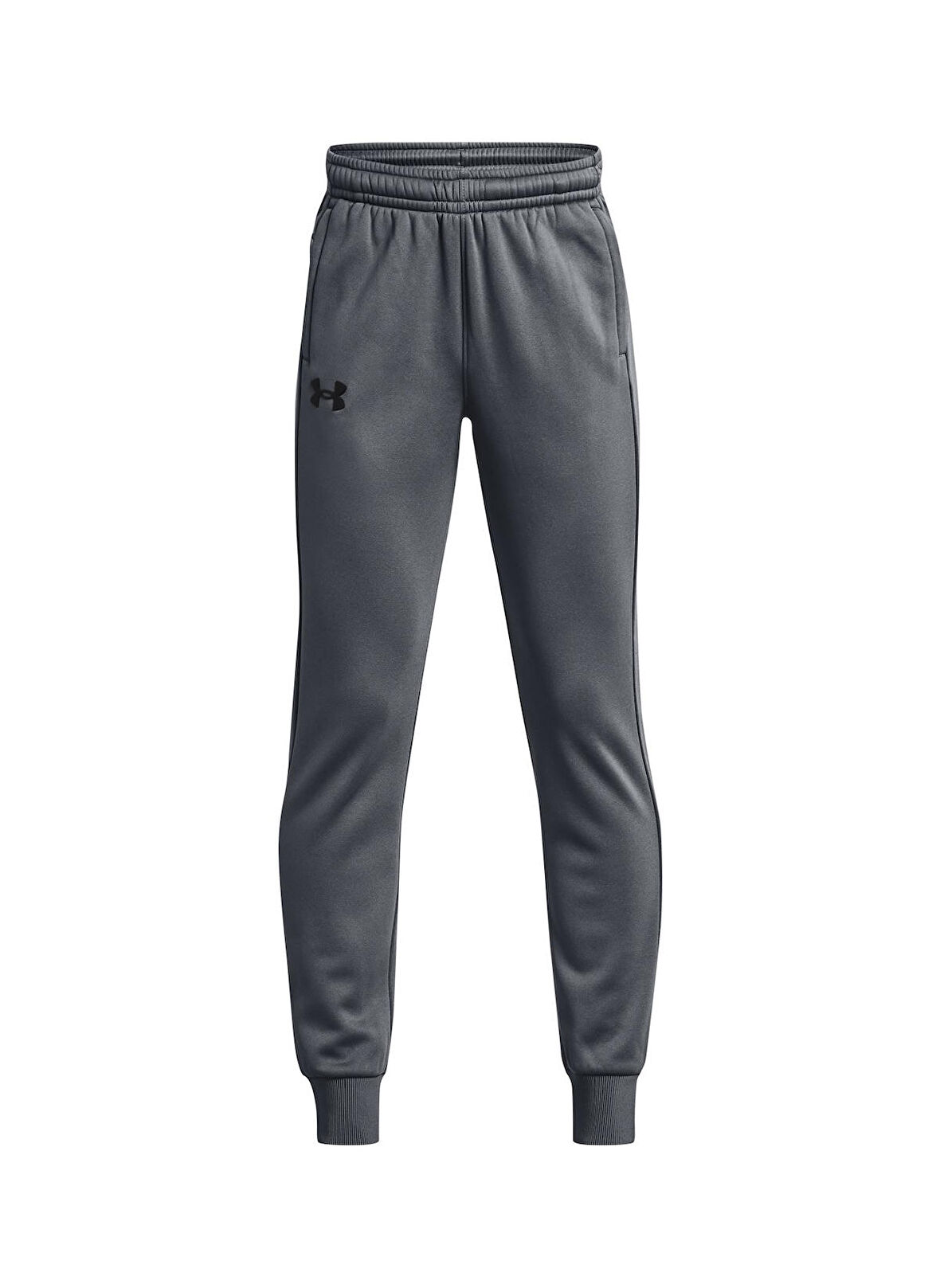 Under Armour Gri - Siyah Erkek Çocuk Lastikli Diz Üstü Bol Kesim Düz Eşofman Altı 1373543-012 UA Armour Fleece Jogger