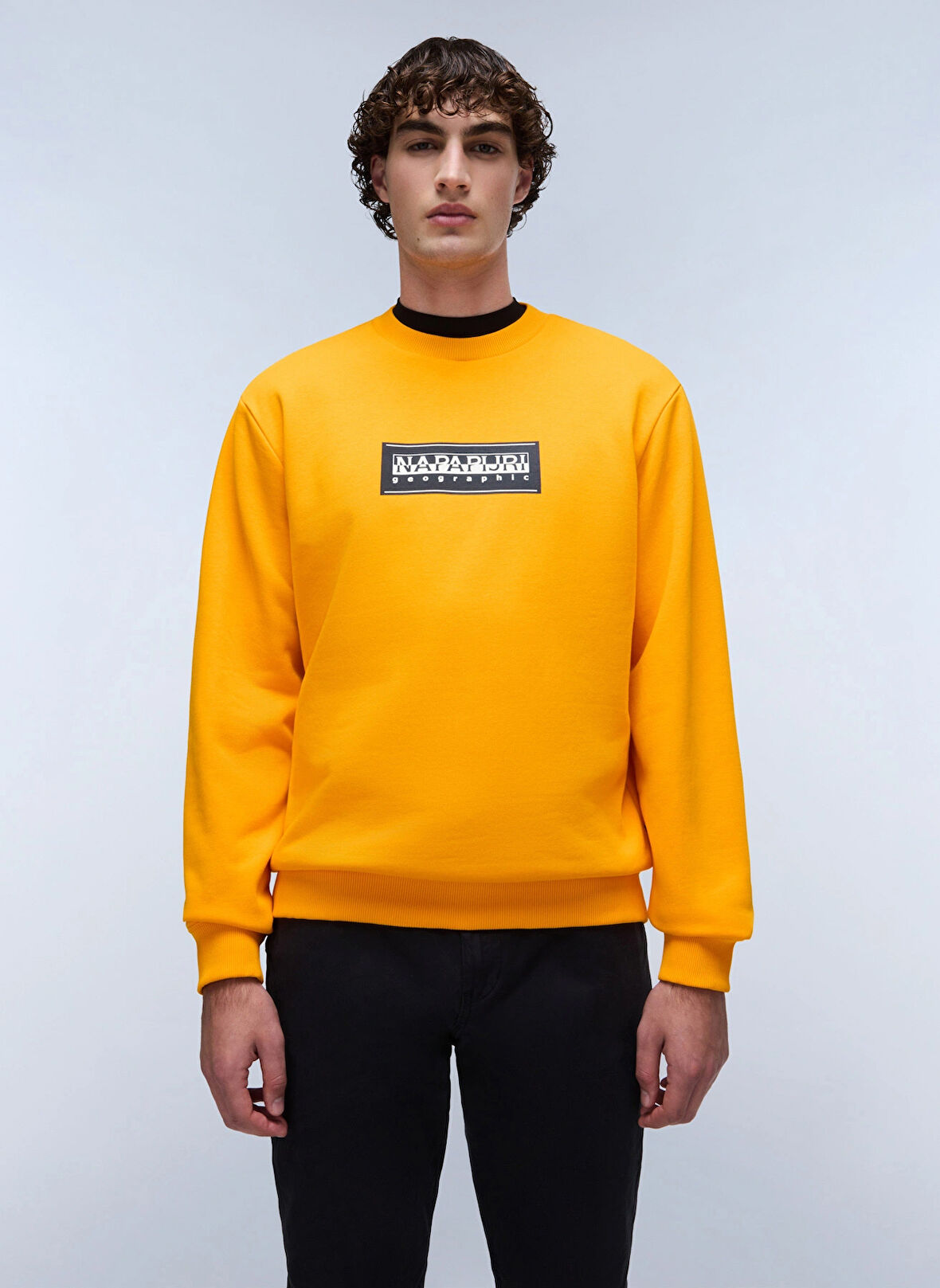 Turuncu Erkek Bisiklet Yaka Normal Kalıp Sweatshirt NP0A4I1AA671_B-BOX LOGO C