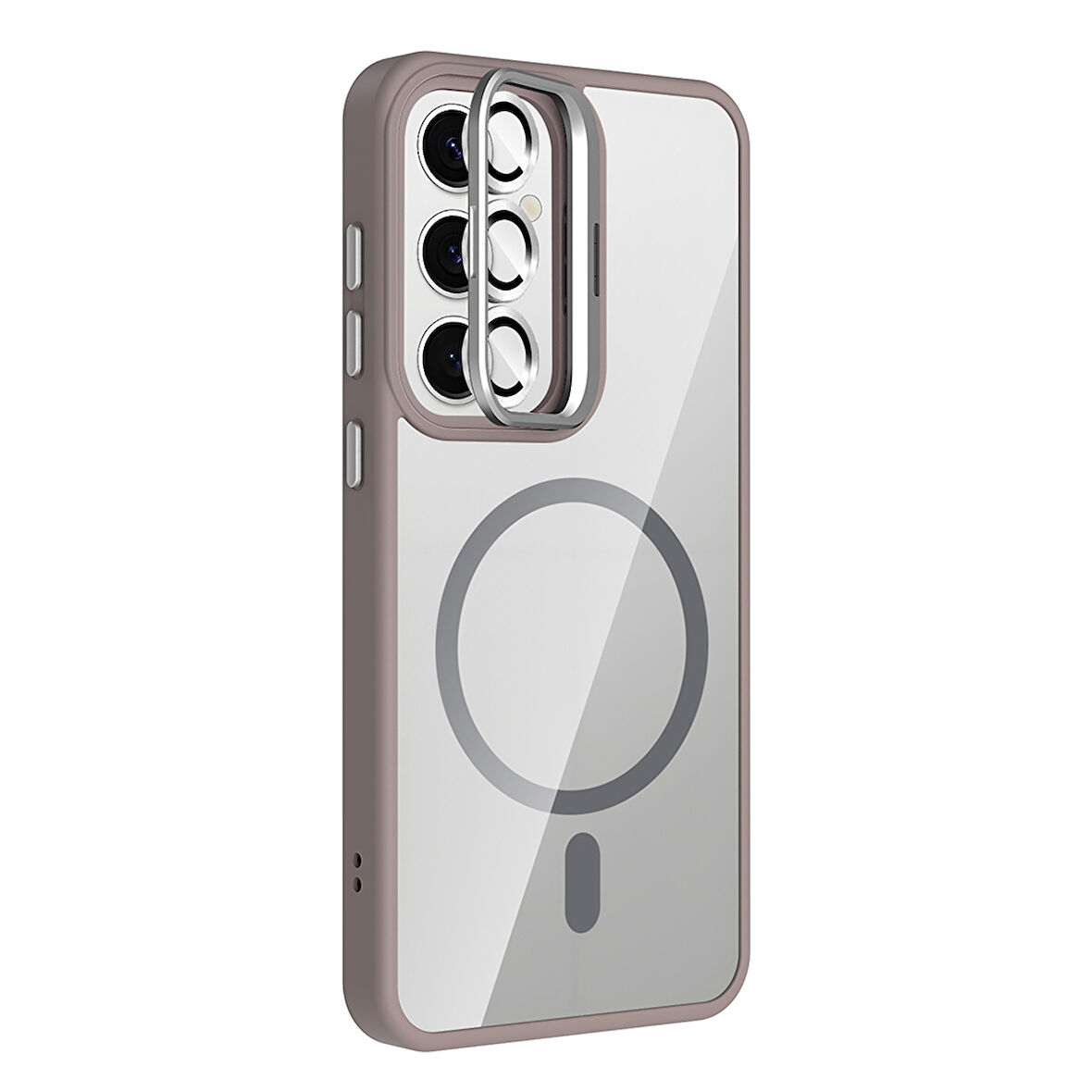 Gpack Samsung Galaxy S25 uyumlu Kılıf Standlı M-Safe Özellikli Etro Kapak  Lens Koruma