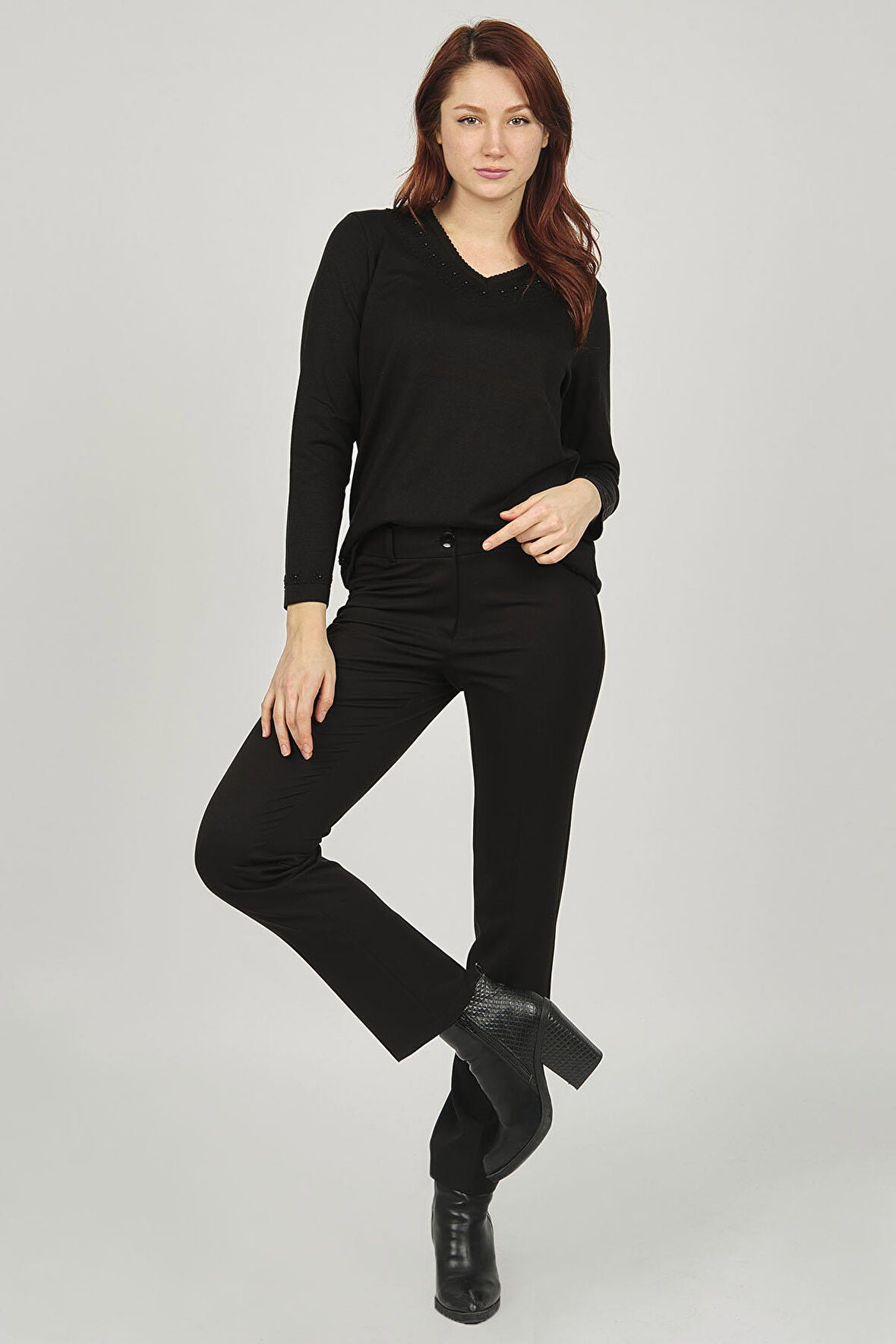 Gaide Kadın Likralı Pantolon 4130059 Siyah