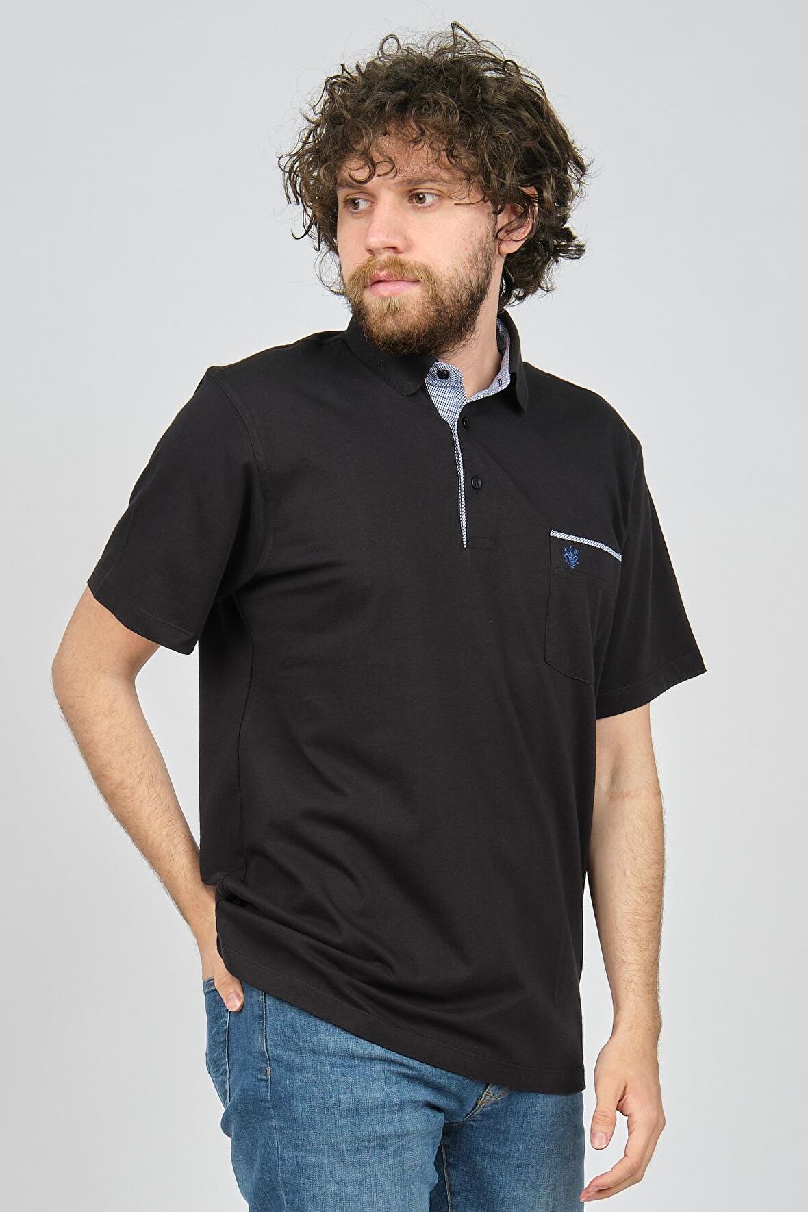 Uztex Erkek Cep Detaylı Polo Yaka T-Shirt 07100340 Siyah