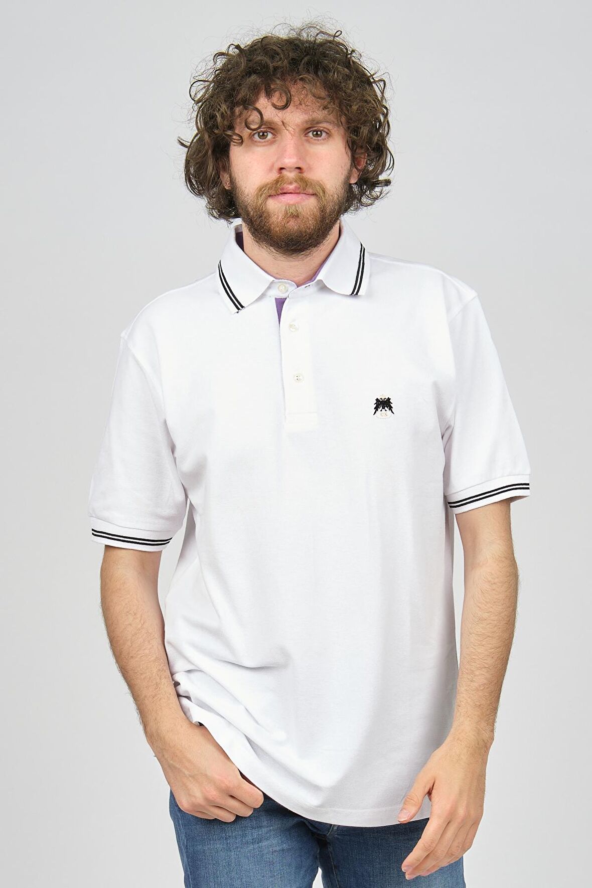 Uztex Erkek Polo Yaka T-Shirt 07100322 Beyaz