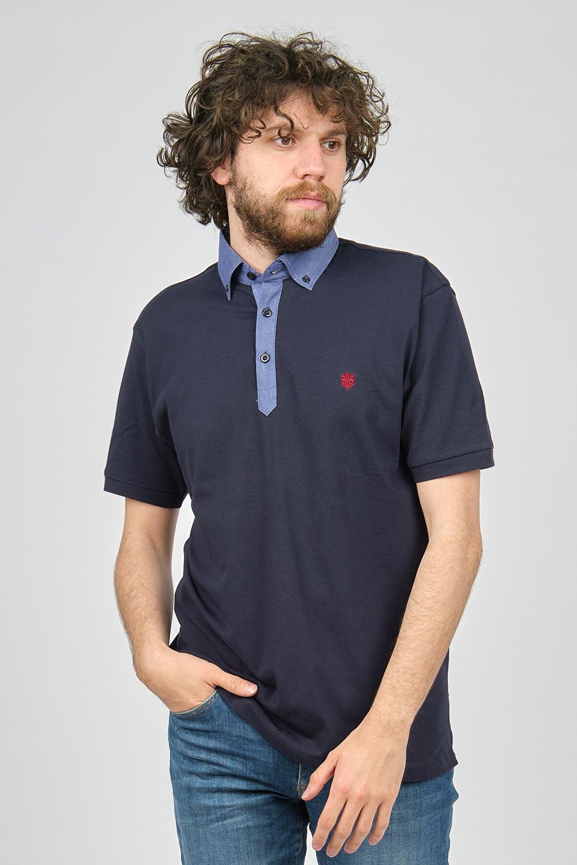 Uztex Erkek Polo Yaka T-Shirt 07100389 Lacivert