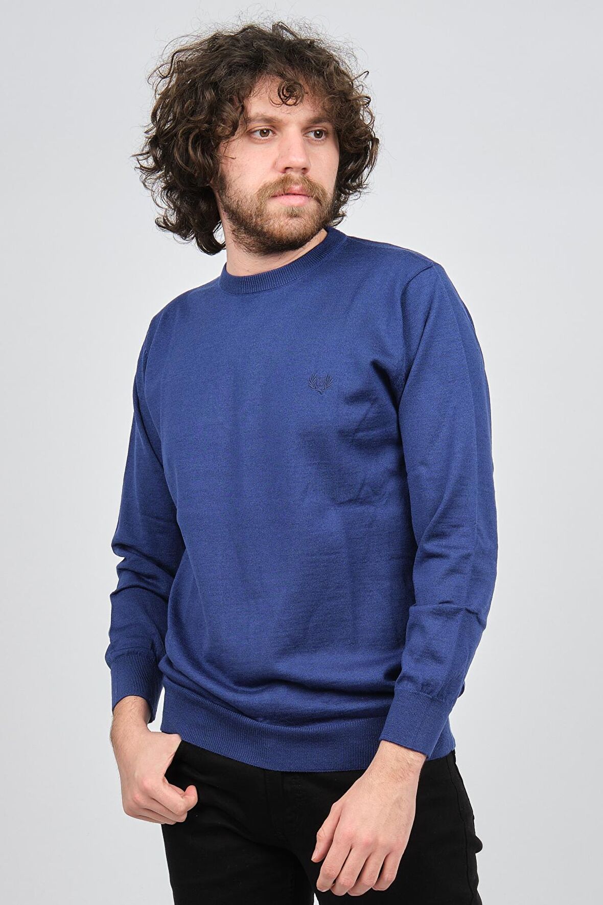 Pelikan Erkek Bisiklet Yaka Yün Kazak 1572019 Saks