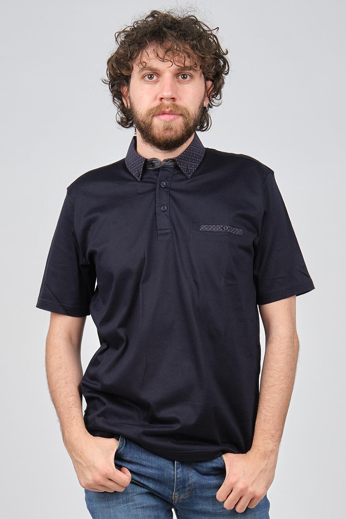Dolfini Erkek Cep Detaylı Polo Yaka T-Shirt 4841640 Lacivert
