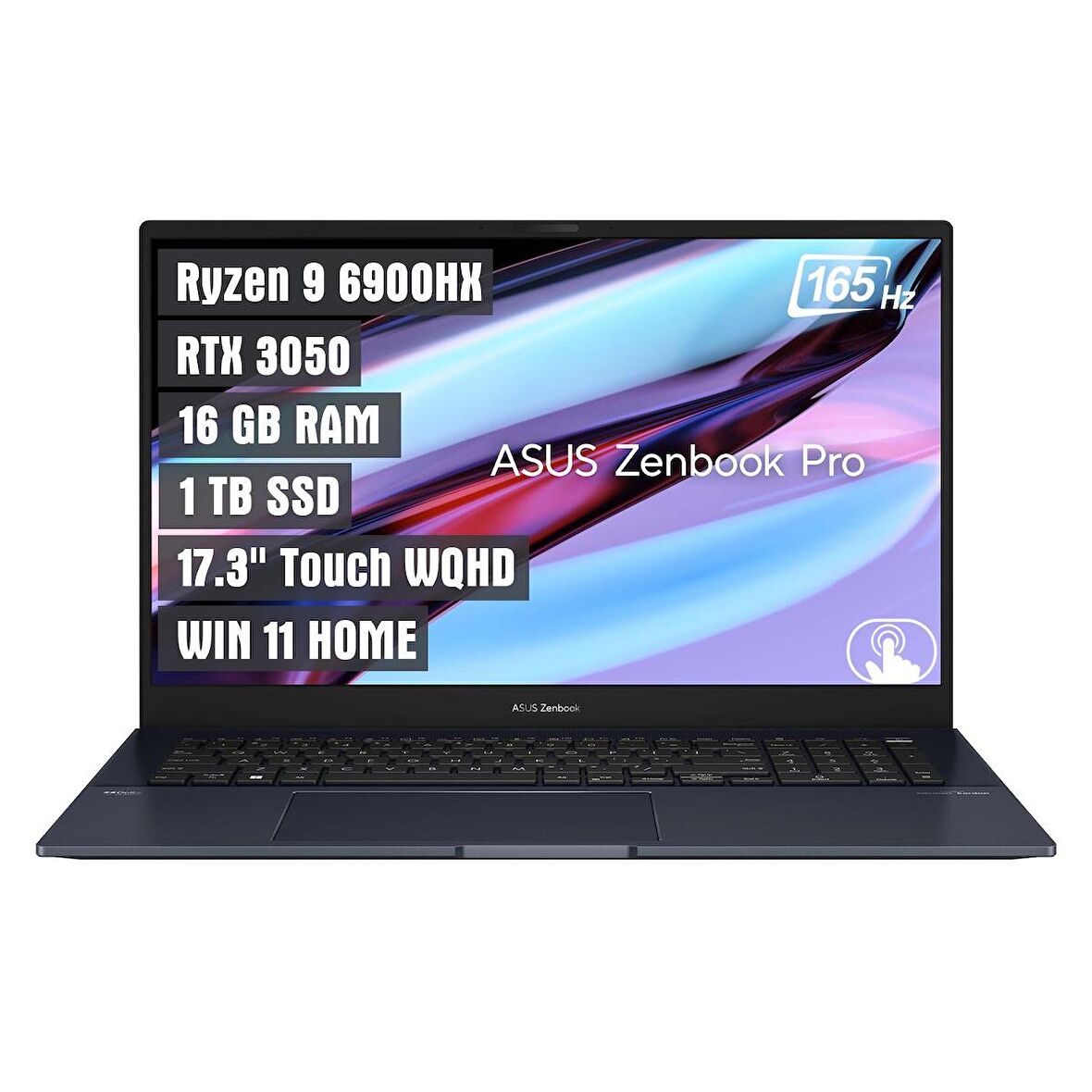Asus Zenbook Pro 17 UM6702RC-DS94T - Ryzen 9 6900HX - 17,3’’ Touch - 16GB RAM - 1TB SSD - RTX 3050- Q US İngilizce Klavye - Win11H- 1 Yıl Garanti