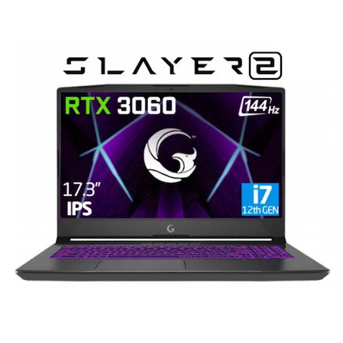 Game Garaj Slayer2 D5 7XL-3060 C1 Intel Core i7 12700H 16GB RAM 512GB SSD 6GB RTX3060 17.3'' FHD 144Hz FreeDOS Oyuncu Dizüstü Bilgisayar + Çanta