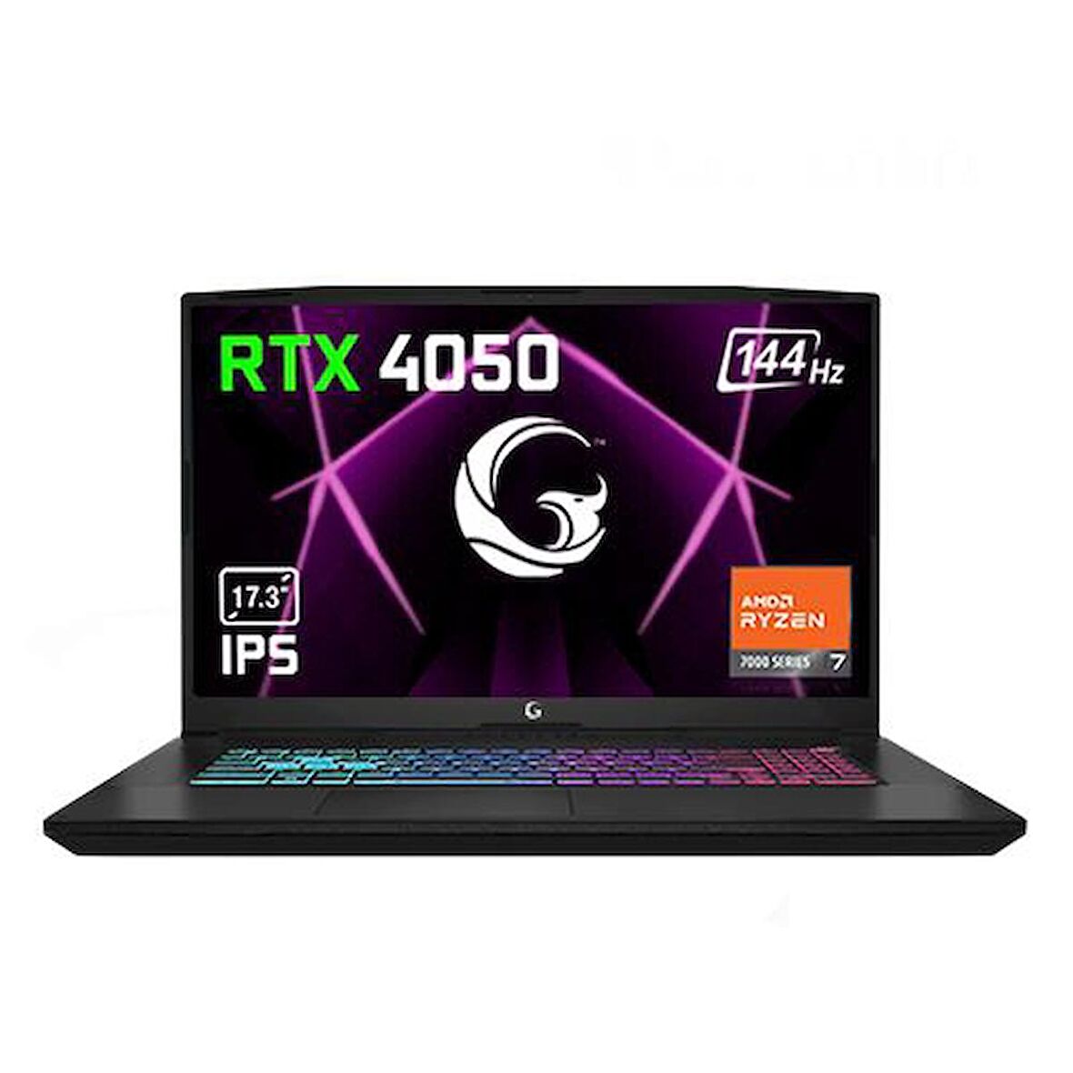 Game Garaj Slayer R5XL-4050 C1 AMD Ryzen 5 7535HS 16GB RAM 500GB SSD RTX4050 17.3" FHD IPS 144Hz FreeDOS Dizüstü Bilgisayar + Çanta