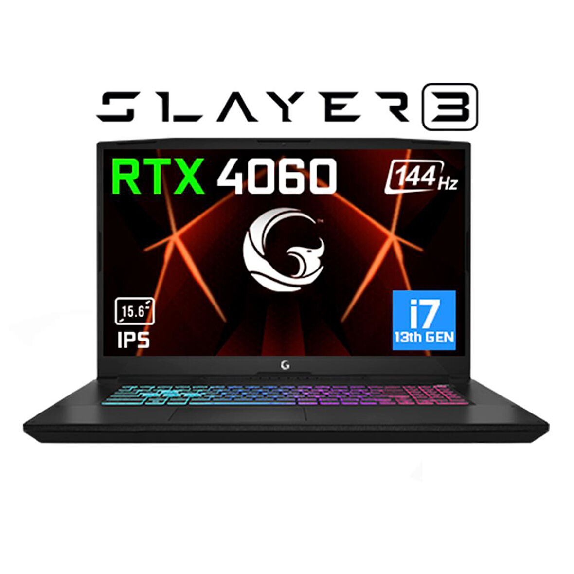 Game Garaj Slayer3 7-4060 V2 C3 Intel Core i7 13700H 64GB RAM 1TB SSD RTX4060 15.6" FHD 144Hz IPS FreeDOS Dizüstü Bilgisayar + Çanta