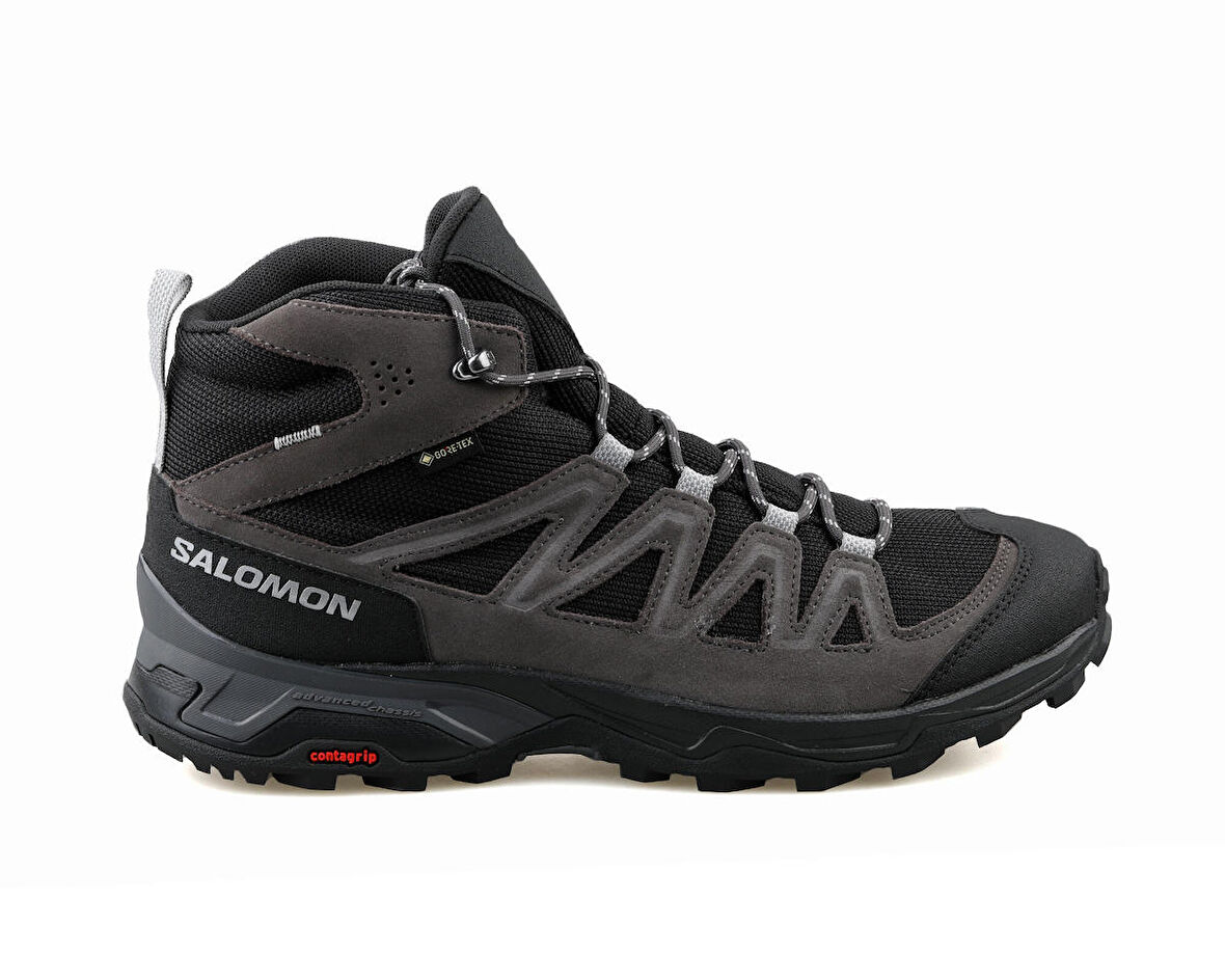 Salomon X Ward Leather Mid Gtx Erkek Trekking Bot Ve Ayakkabısı L47181700 Siyah