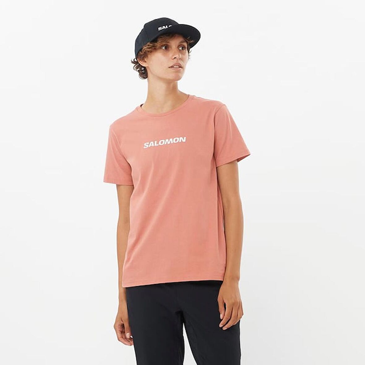 Salomon LOGO SS TEE W Pembe Kadın Tshirt