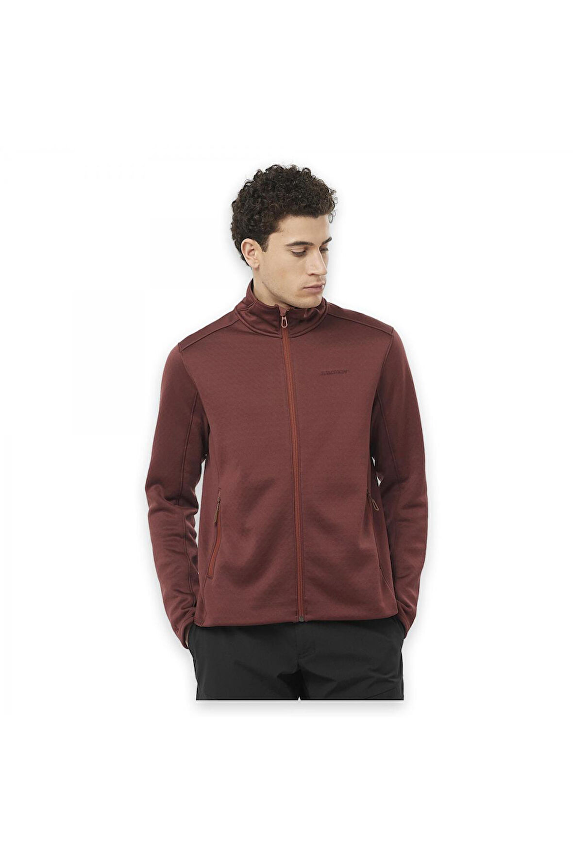 Salomon Lc2300700 Sntial Midfleece Fz M Outdoor Bordo Erkek Ceket