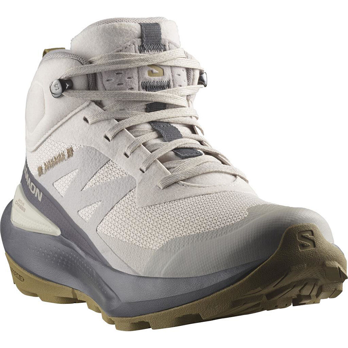 Salomon 475642 Elixir Activ Mid GTX W Silver Cloud/Nine Iron/Gothic Olive Kadın Outdoor Bot