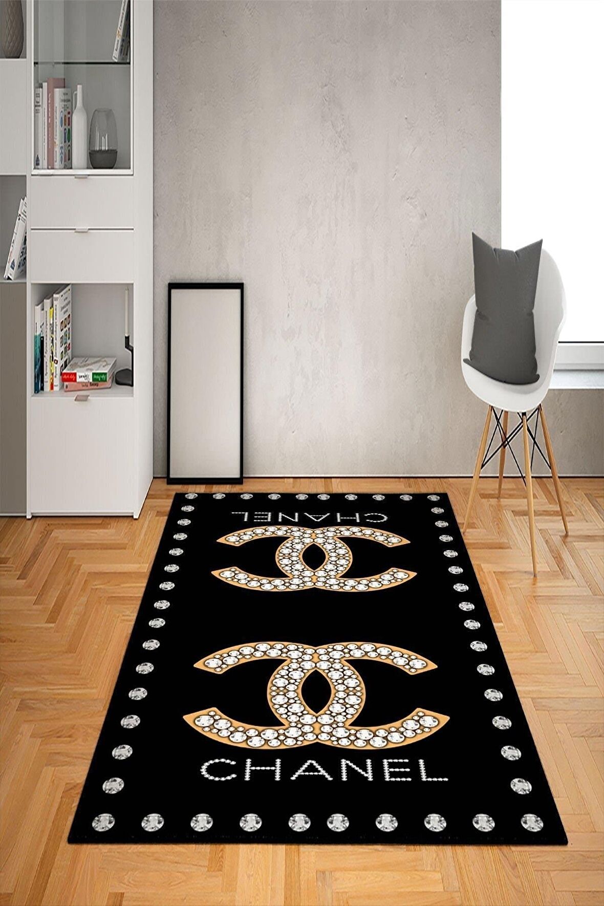 Kaymaz Taban Yıkanabilir Dekoratif Modern Desenli Dot Taban Halı