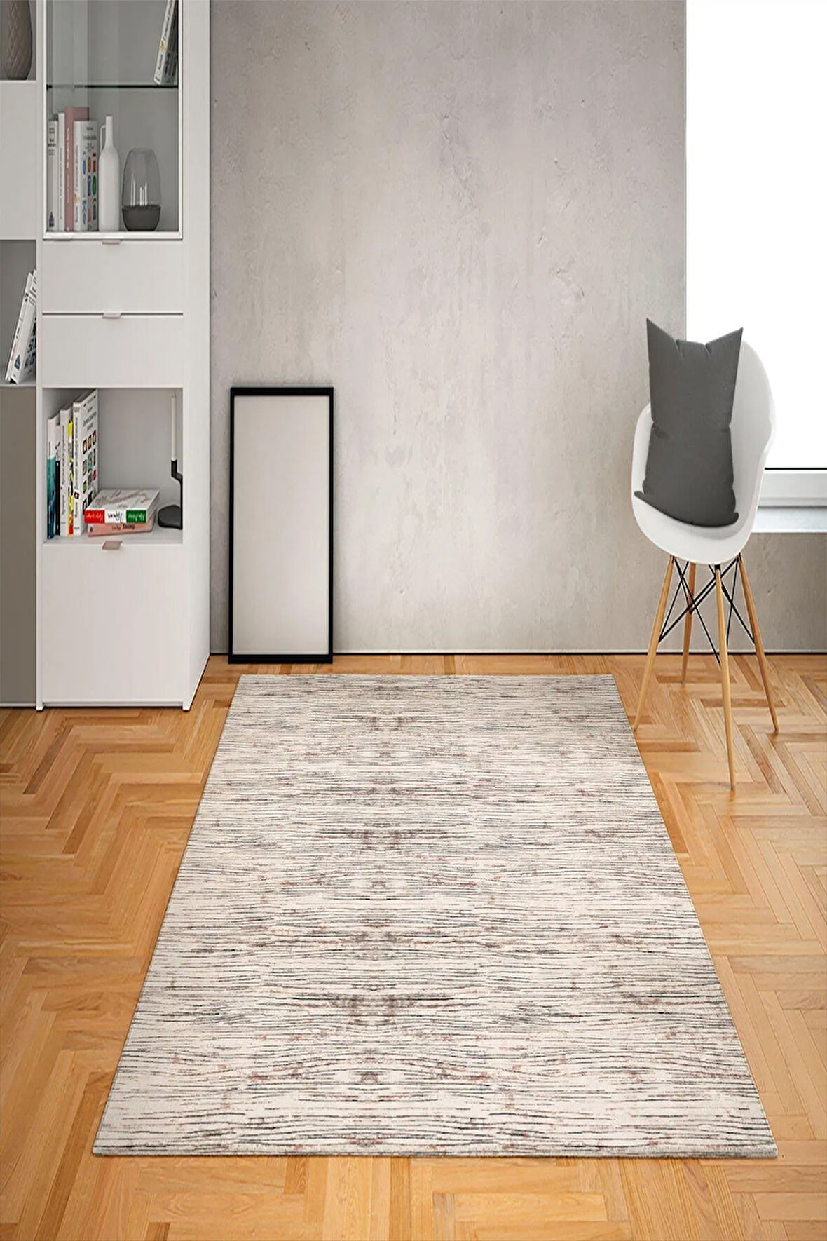 Kaymaz Tabanlı Yıkanabilir Dekoratif Desenli Dot Taban Halı