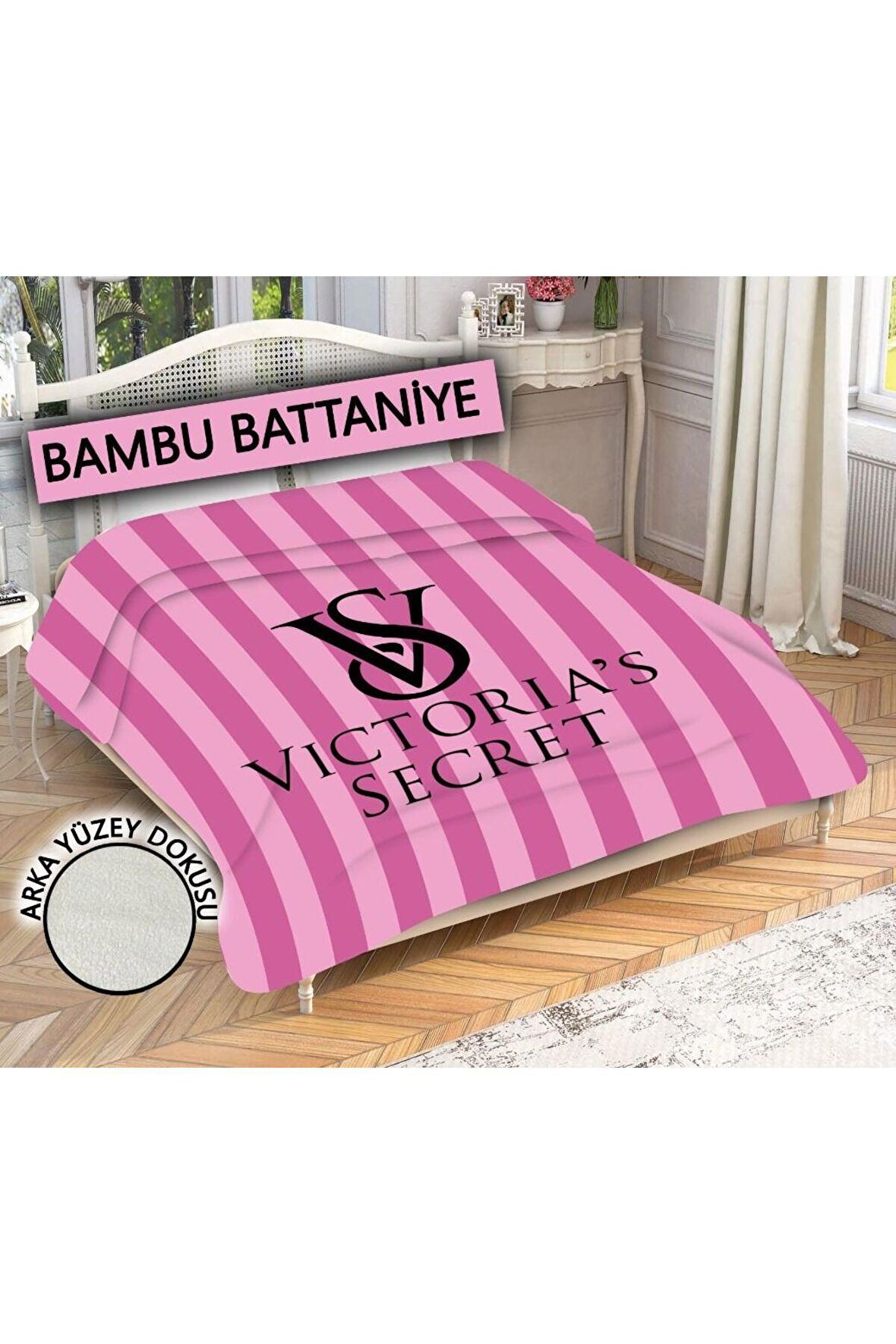 Dekoratif Modern Desenli %100 Bambu Kumaşlı Battaniye