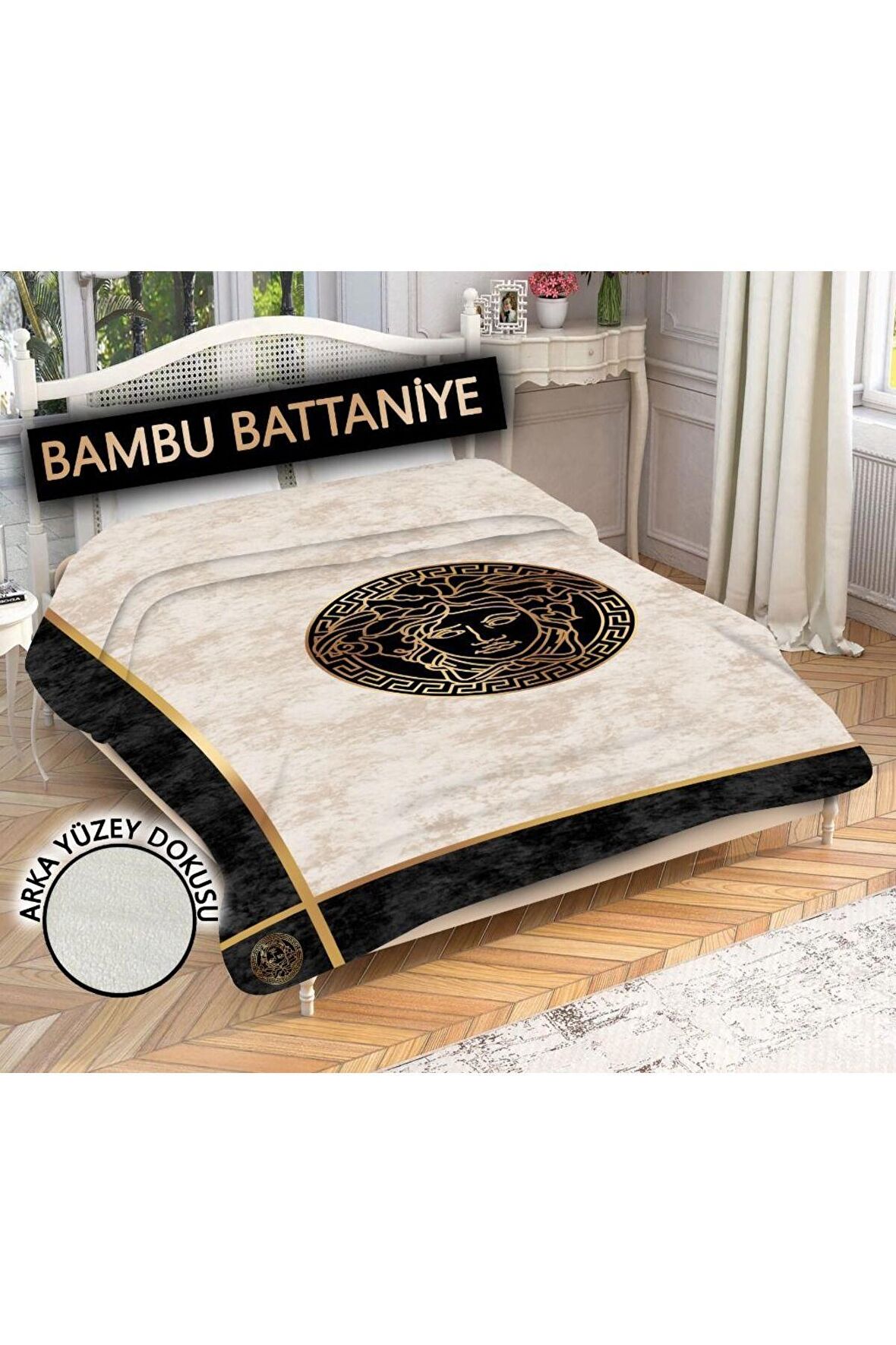 Dekoratif Modern Desenli %100 Bambu Kumaşlı Battaniye