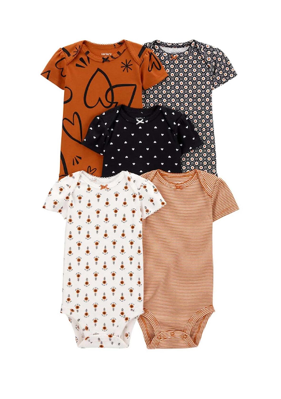 Layette Kız Bebek 5'li Kısa Kollu Body 1Q124810