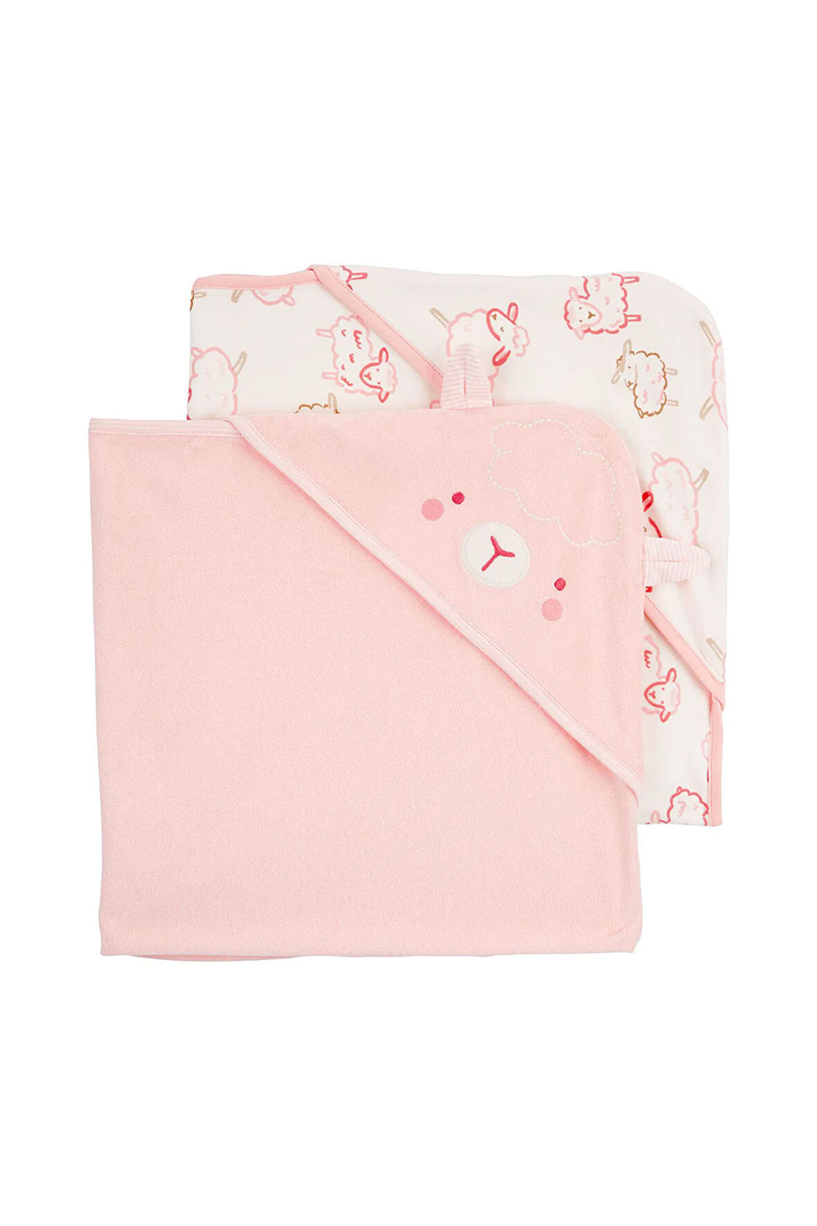 Carter's Layette Kız Bebek 2'li Banyo Havlusu Pembe