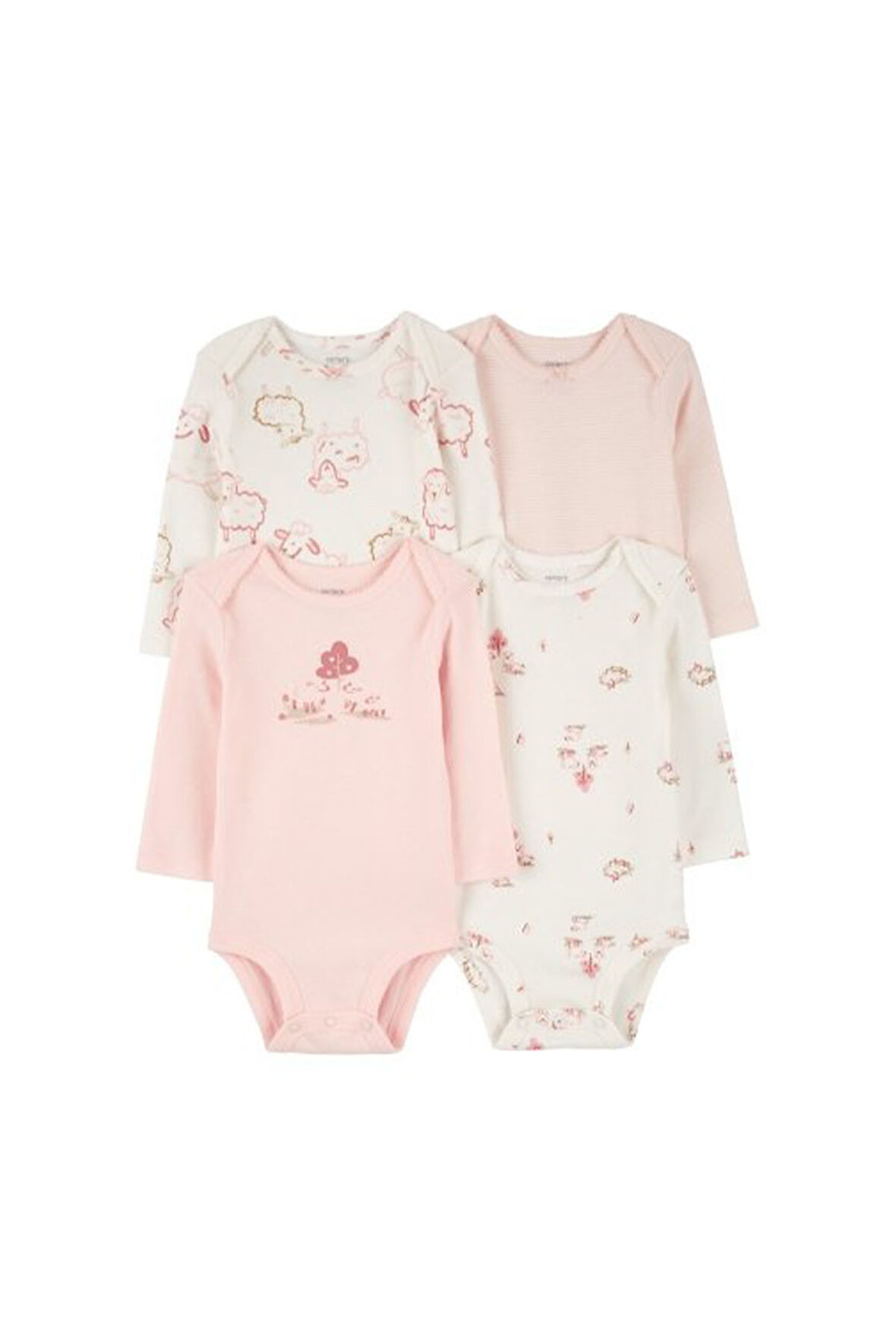 Carter's Kız Bebek Uzun Kollu Body Set 4'lü Paket