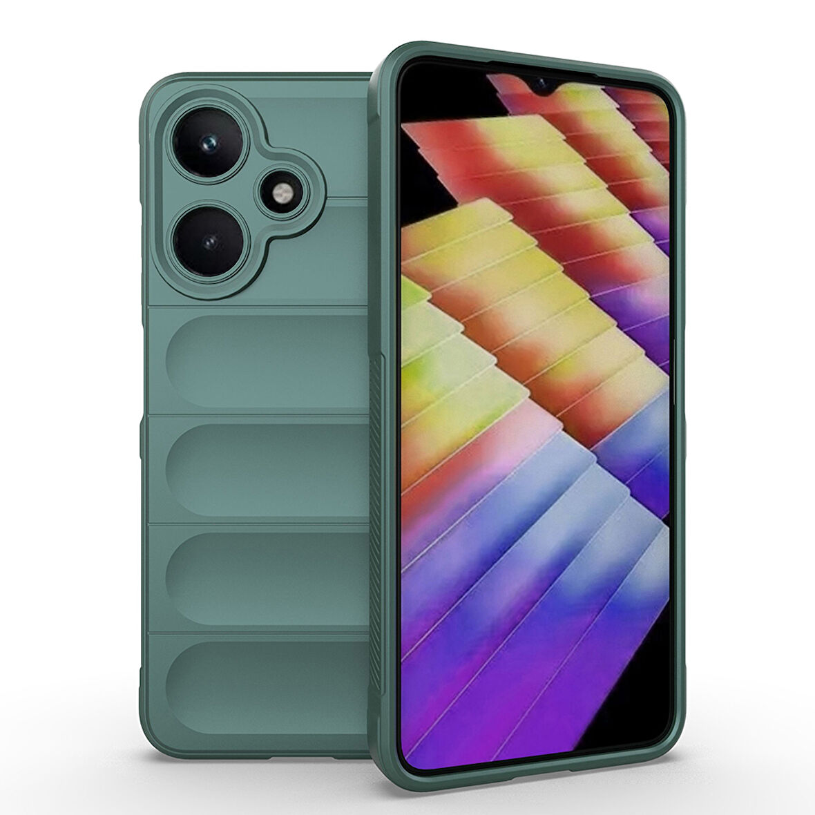 Gpack İnfinix Hot 30i uyumlu Kılıf Etnik Optimum Mat Kamera Korumalı Silikon