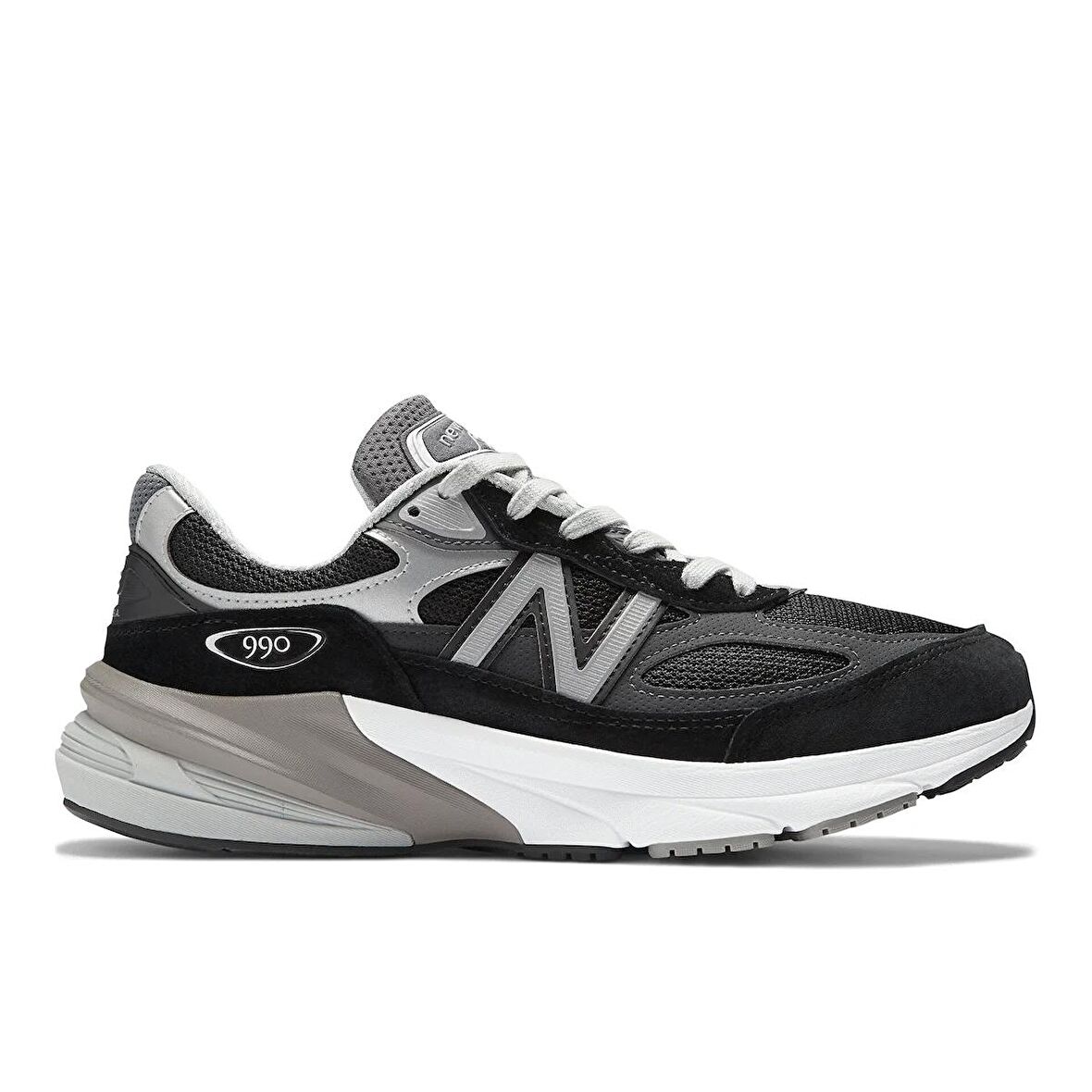 New Balance 990v6 MiUSA Black Grey White Erkek Sneaker (Dar Kalıp)